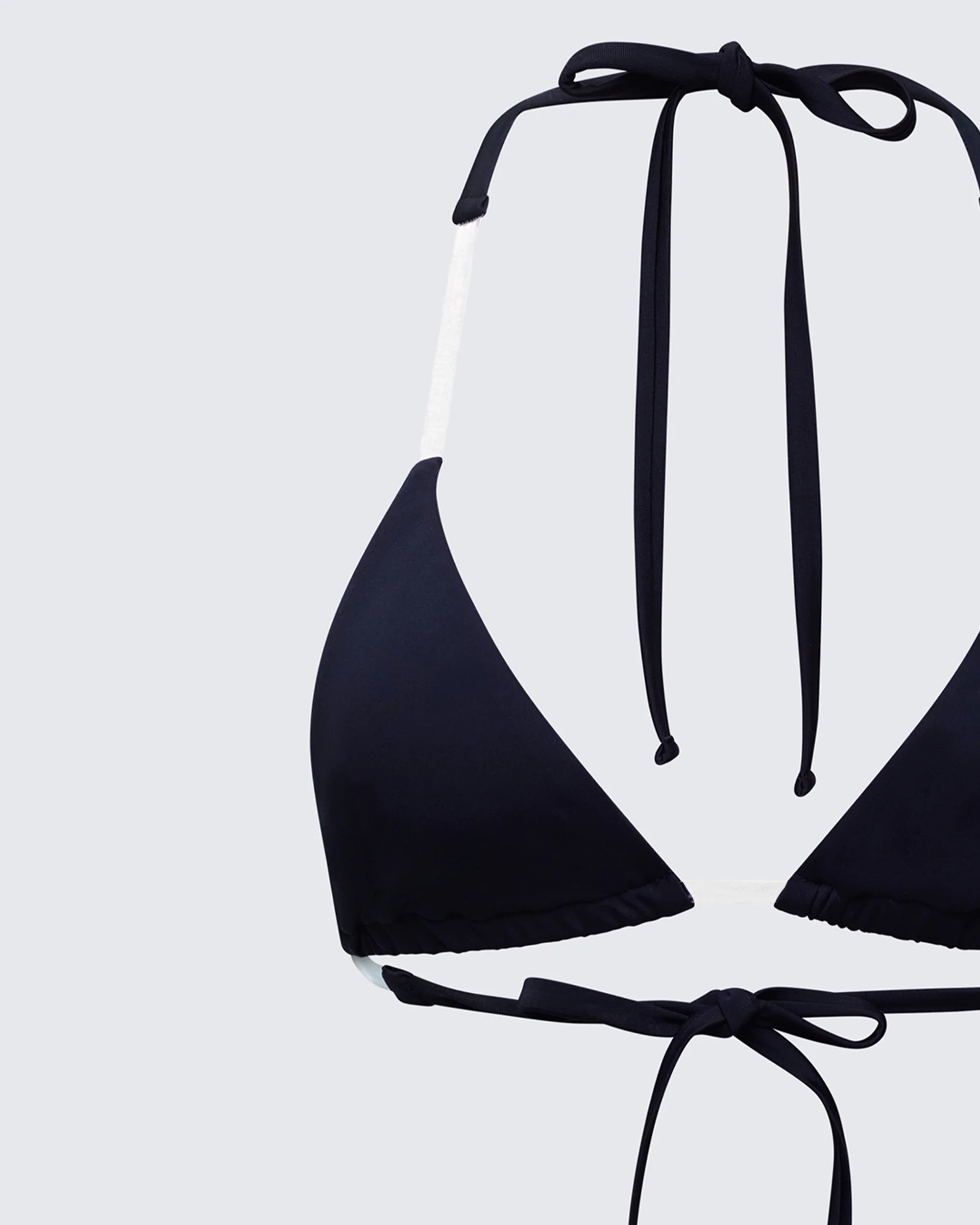 Beth Black Clear Strap Bikini Top - Image 6