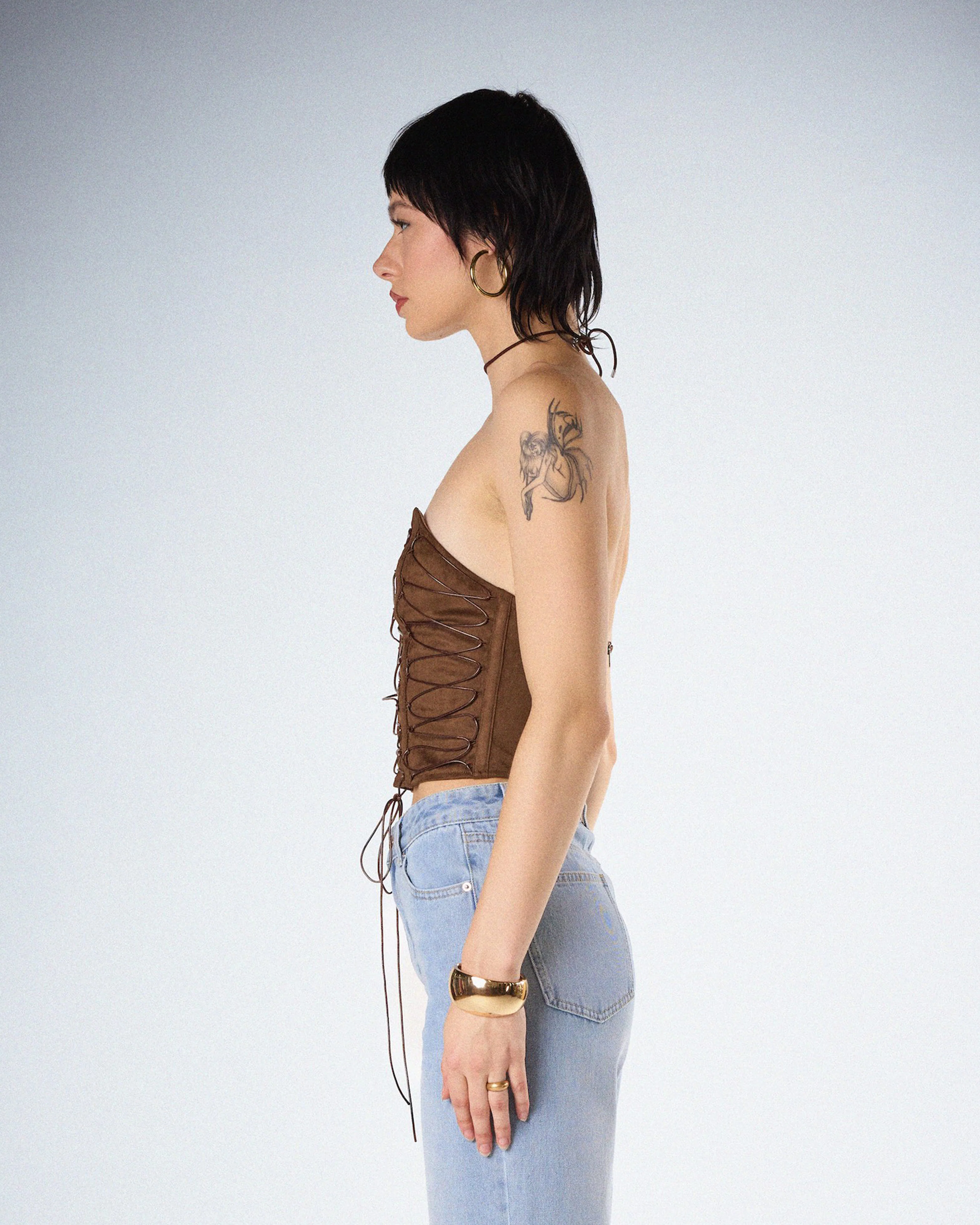 Bette Brown Lace Up Top - Image 6