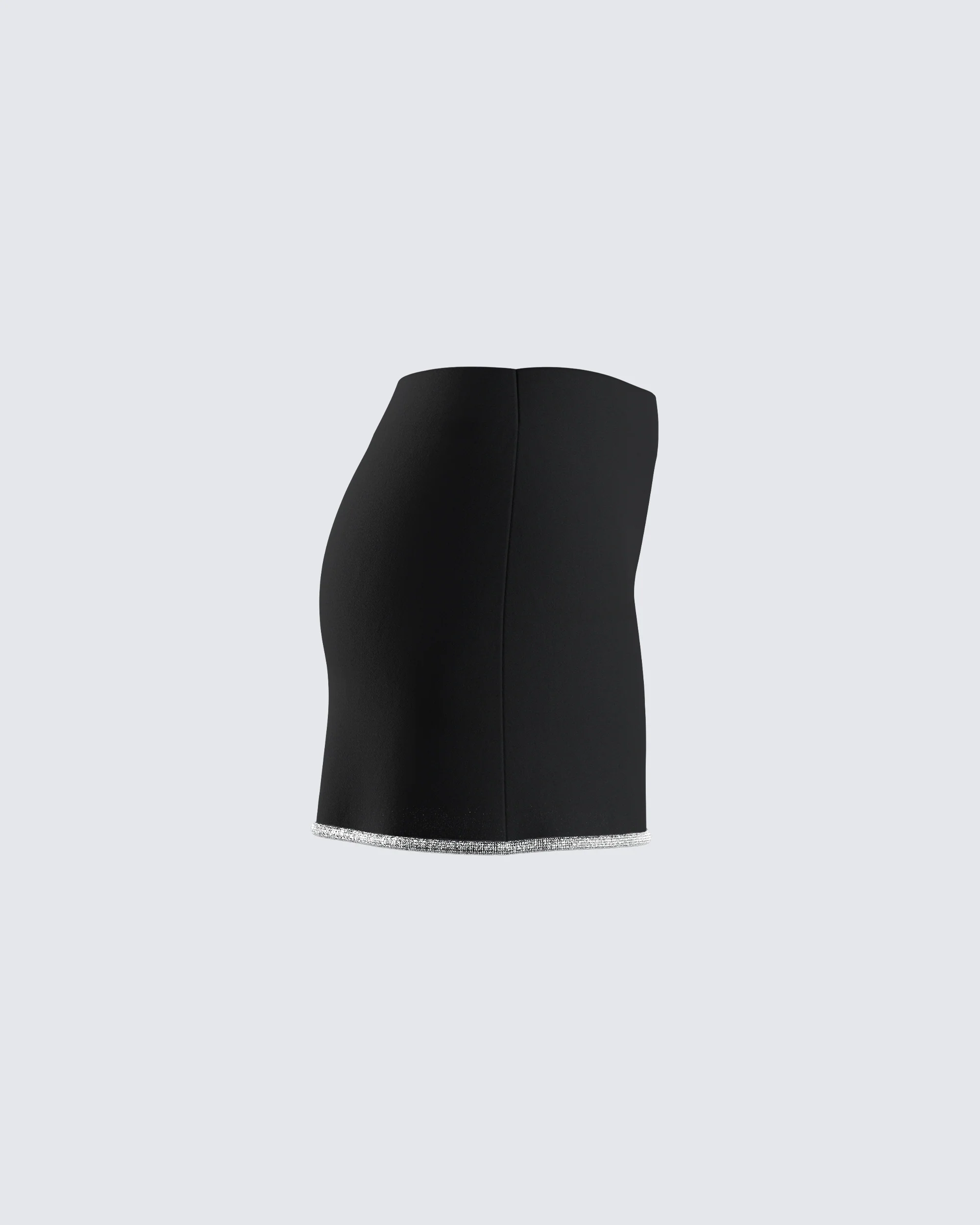 Birgit Black Rhinestone Mini Skirt - Image 2