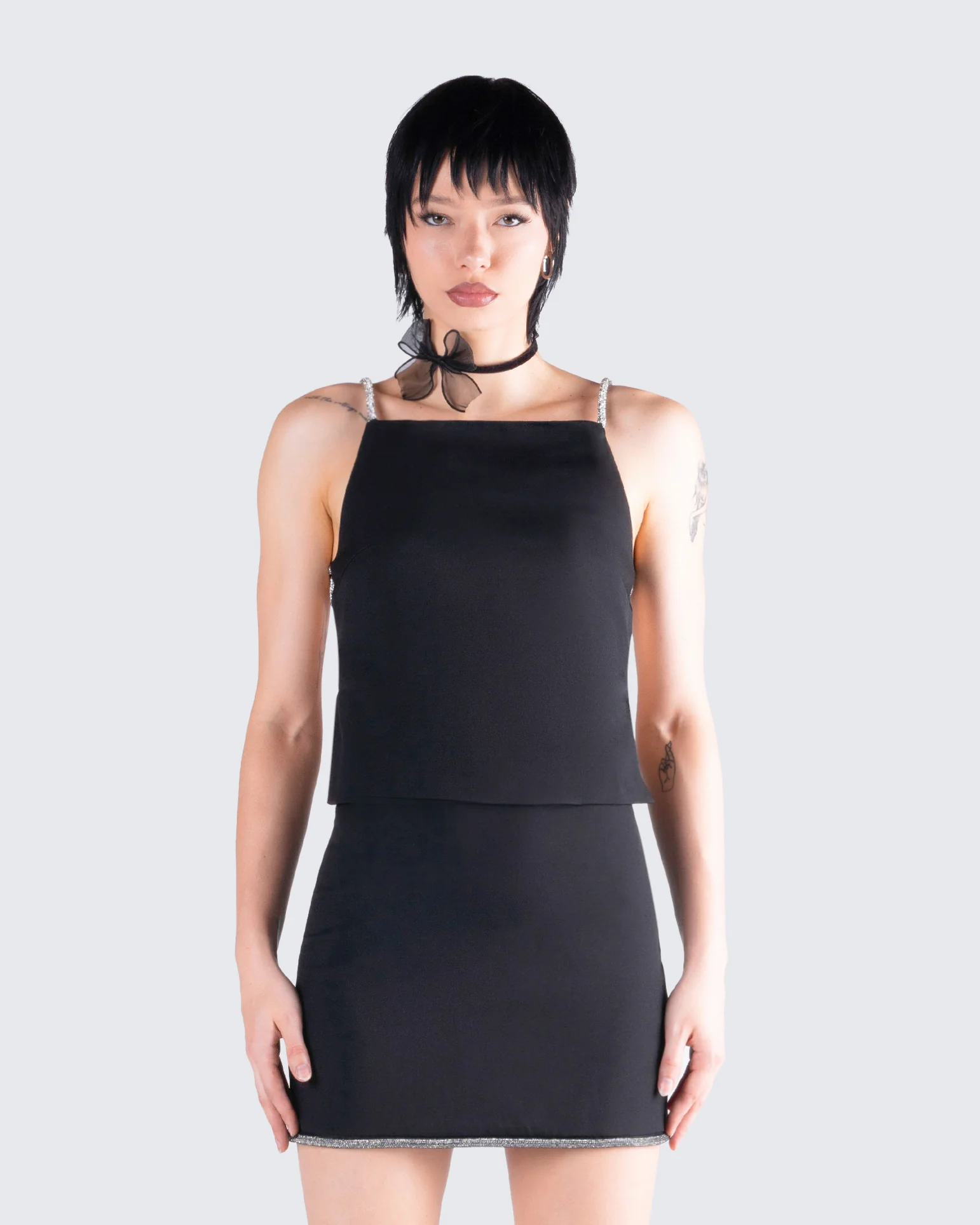 Birgit Black Rhinestone Top - Image 4