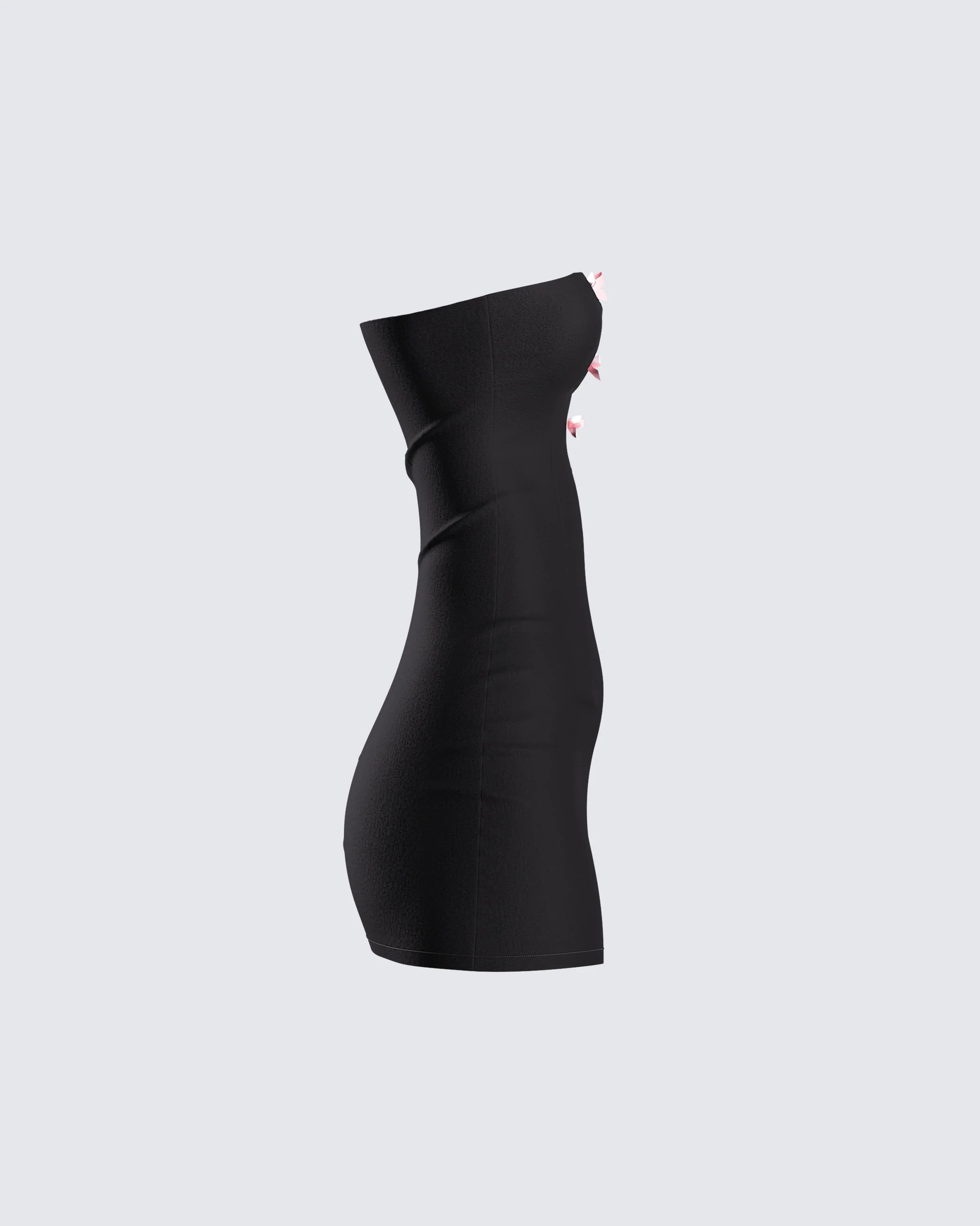 Bodhi Black Satin Bow Mini Dress - Image 2