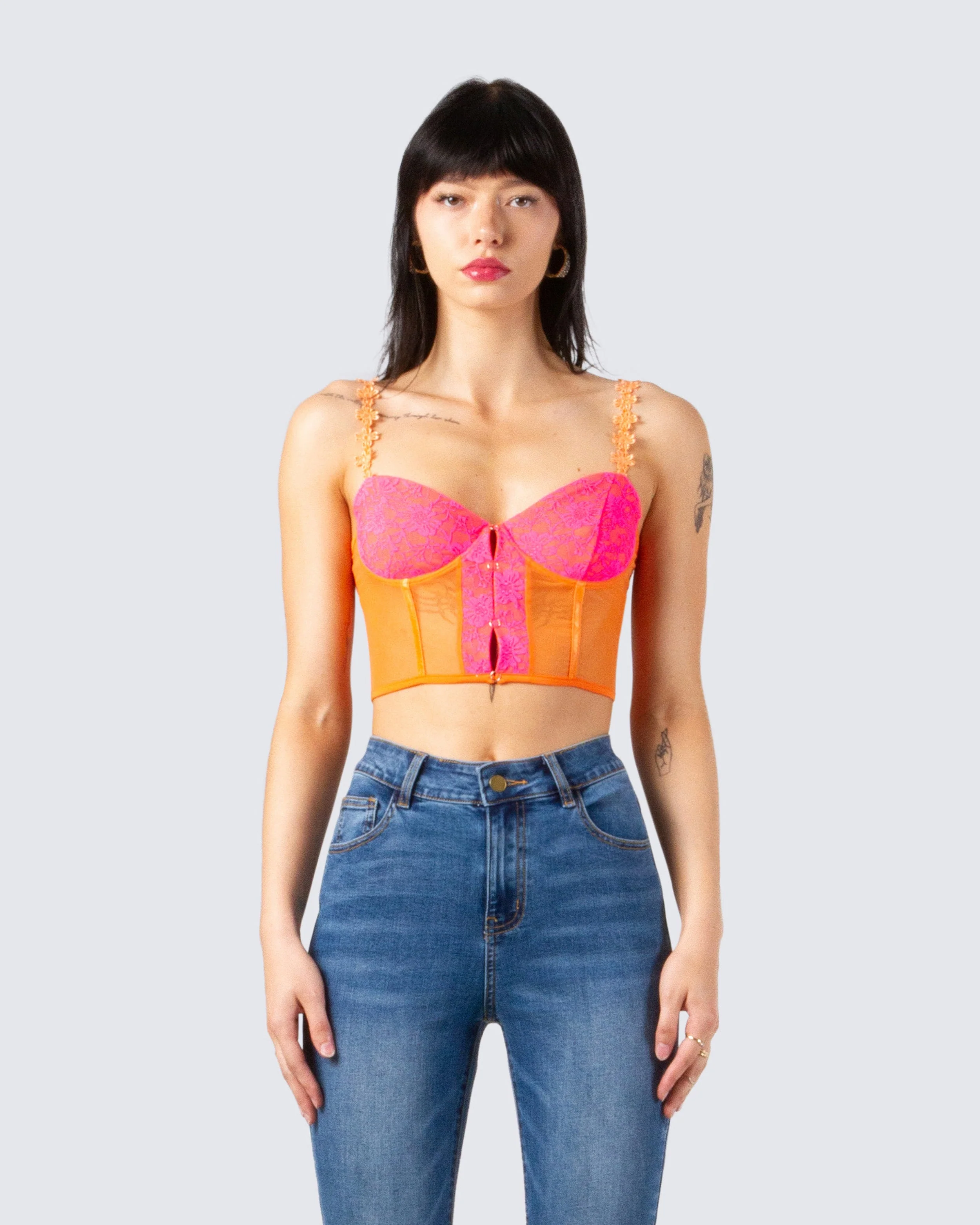 Bonnie Orange Corset Top - Image 4