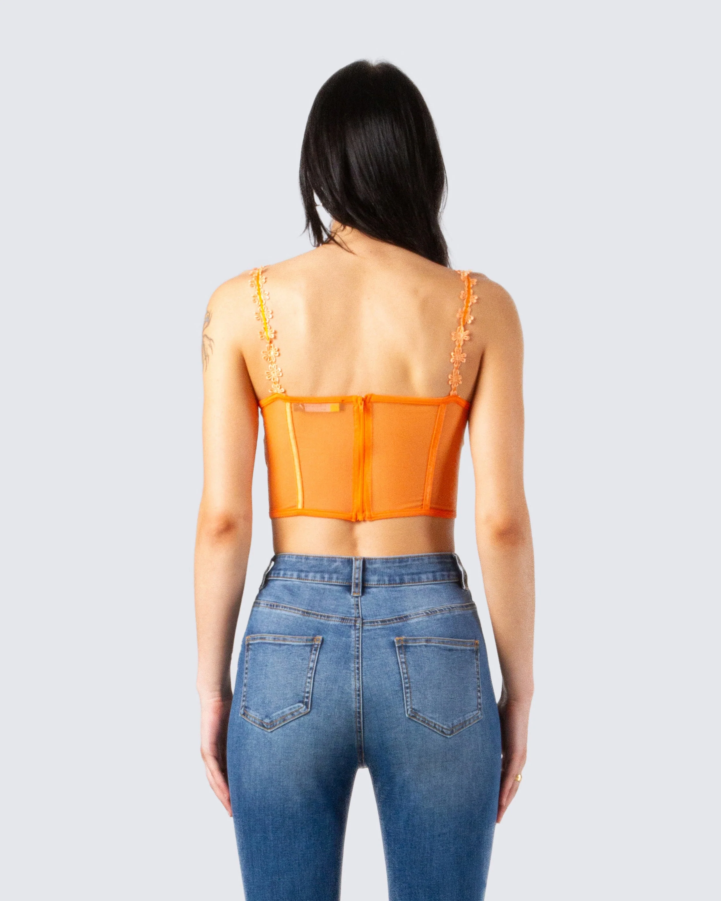 Bonnie Orange Corset Top - Image 6