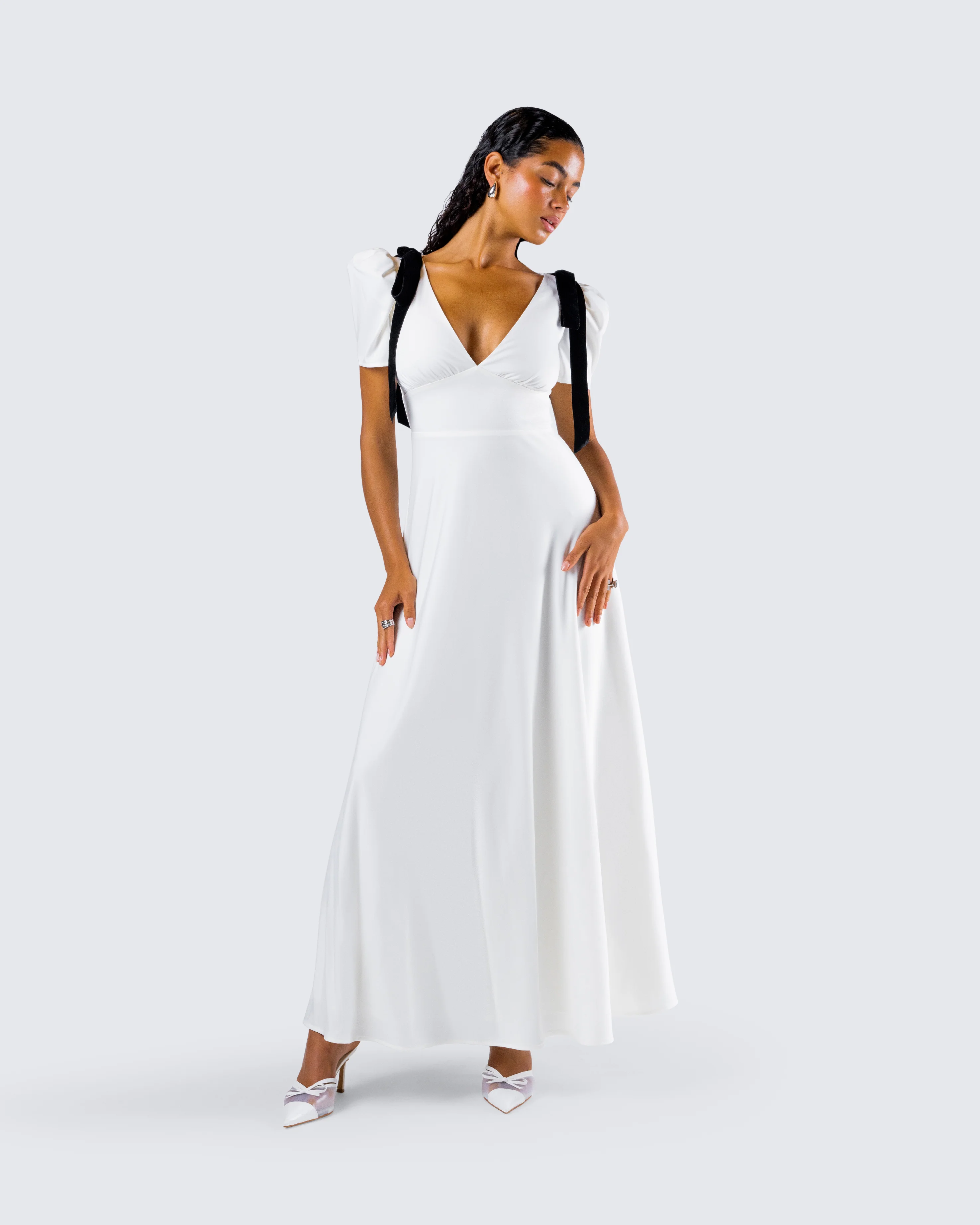 Braelyn White Maxi Dress - Image 8