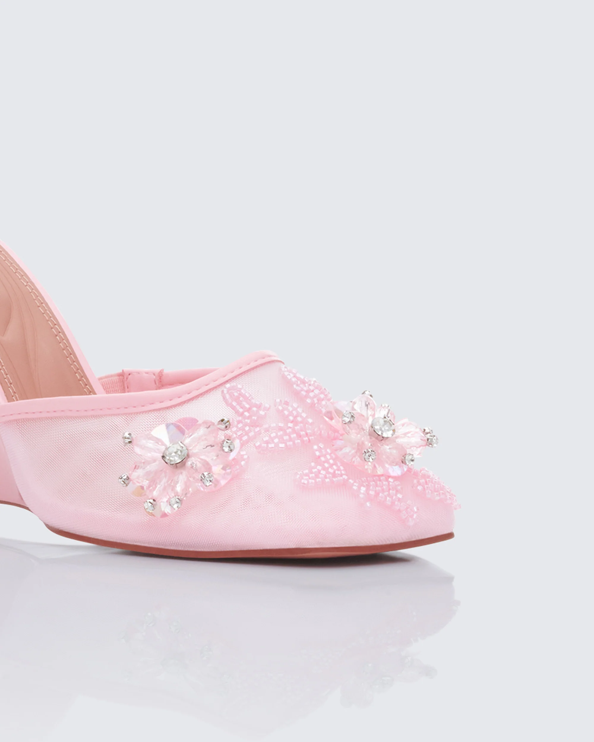 Brandi Pink Mesh Wedge Sandal - Image 4