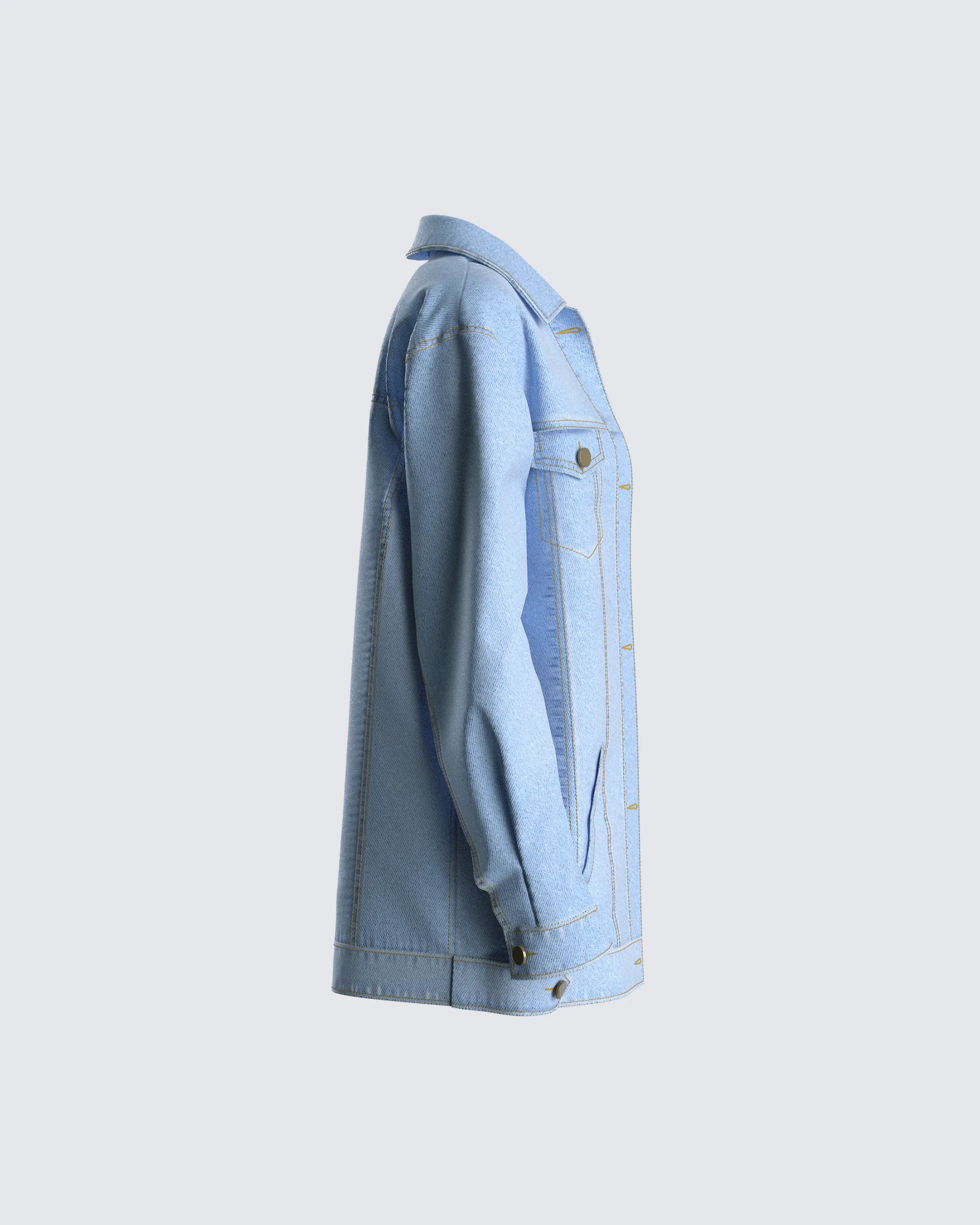 Bree Blue Denim Oversize Jacket - Image 2