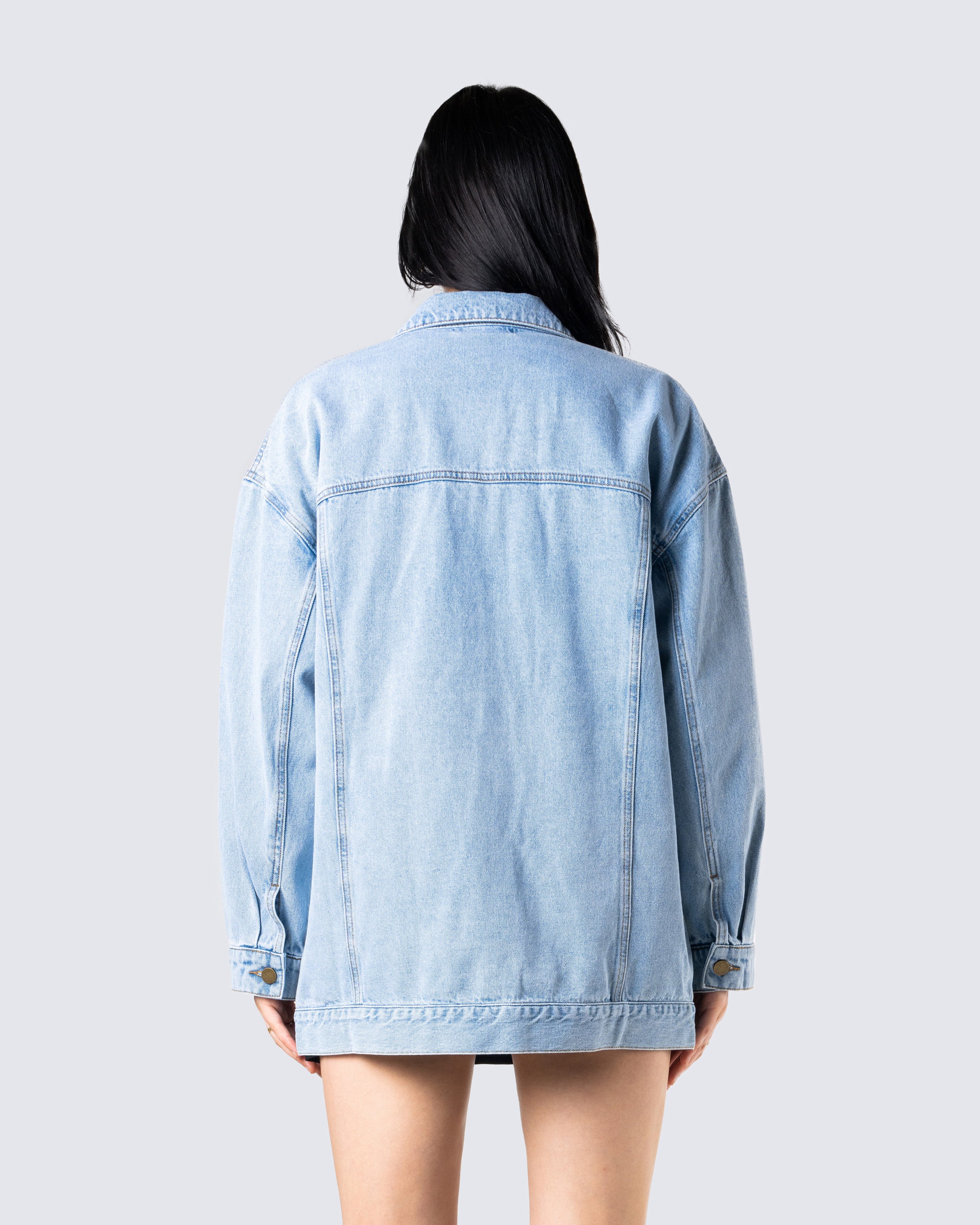 Bree Blue Denim Oversize Jacket - Image 6