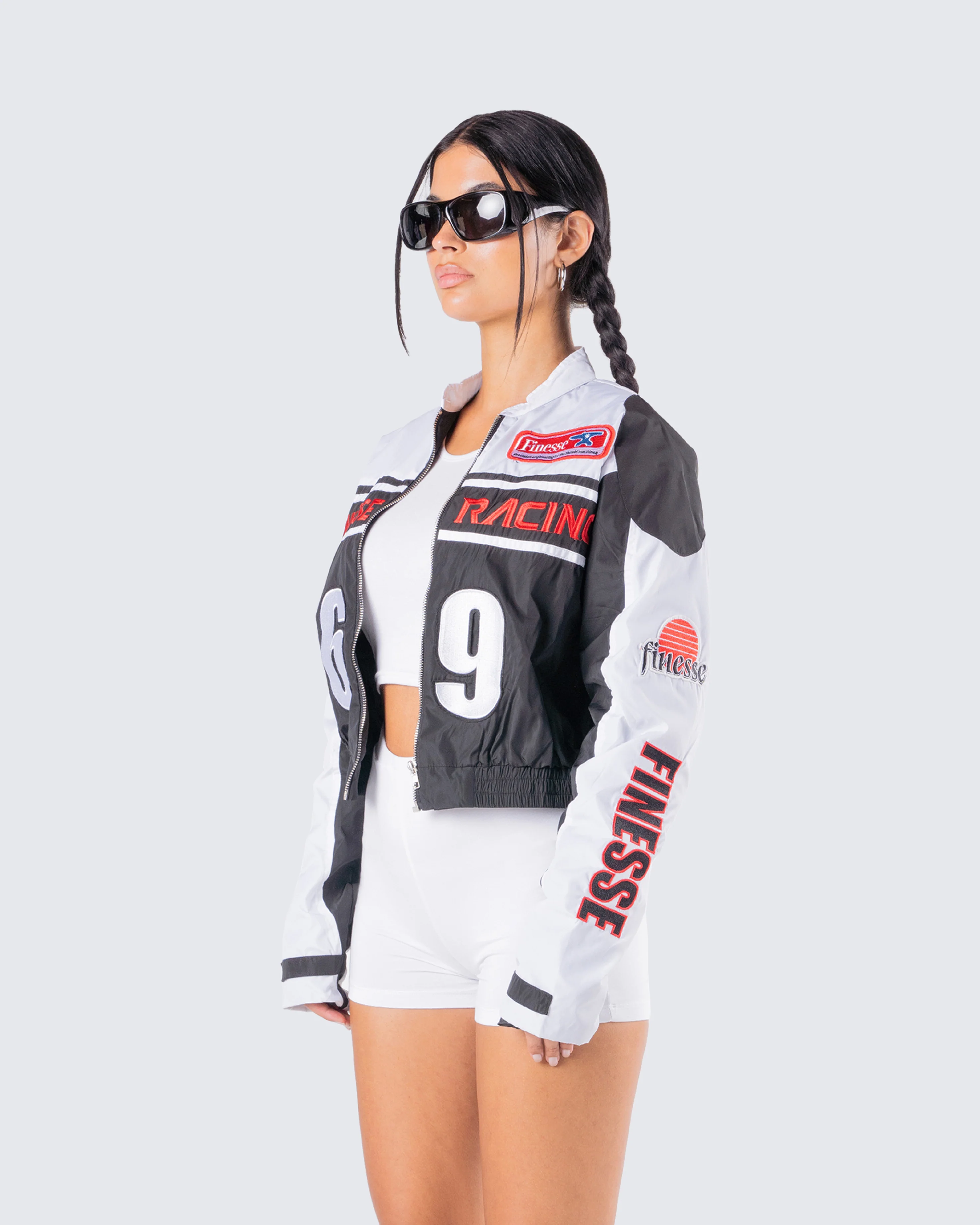 Brent Patchwork Moto Racing Jacket - Image 5