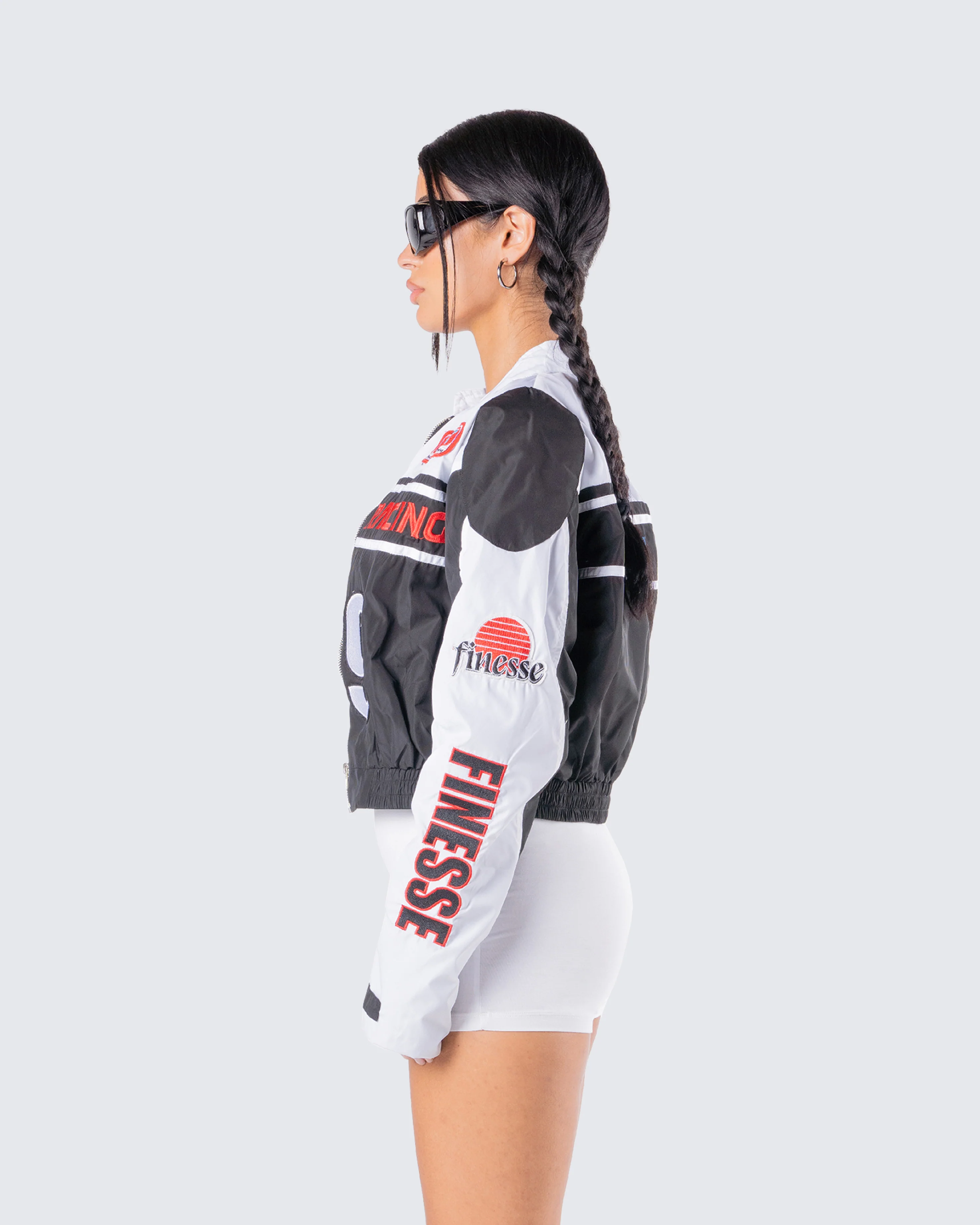 Brent Patchwork Moto Racing Jacket - Image 6