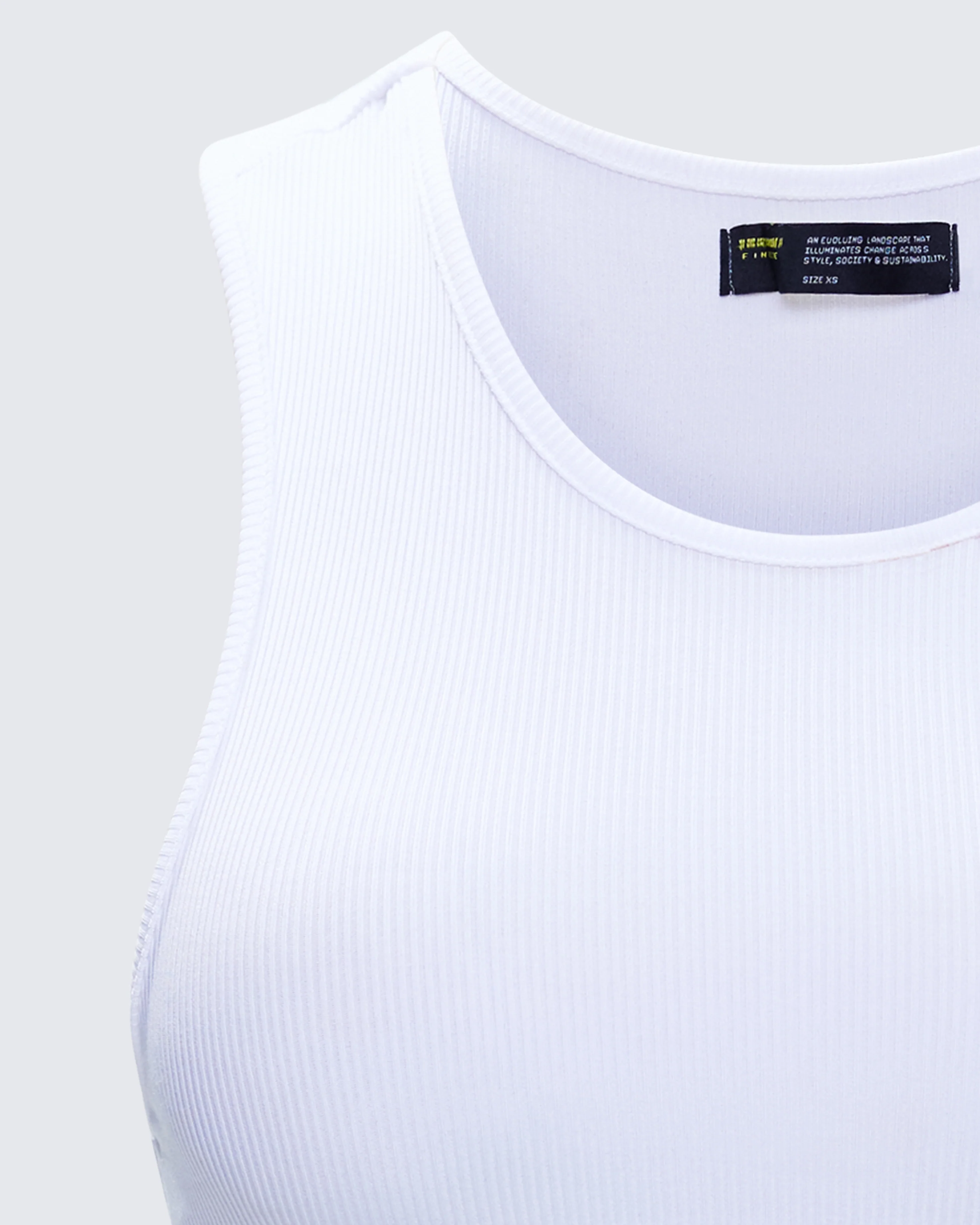 Thea White Jersey Tank - Image 7