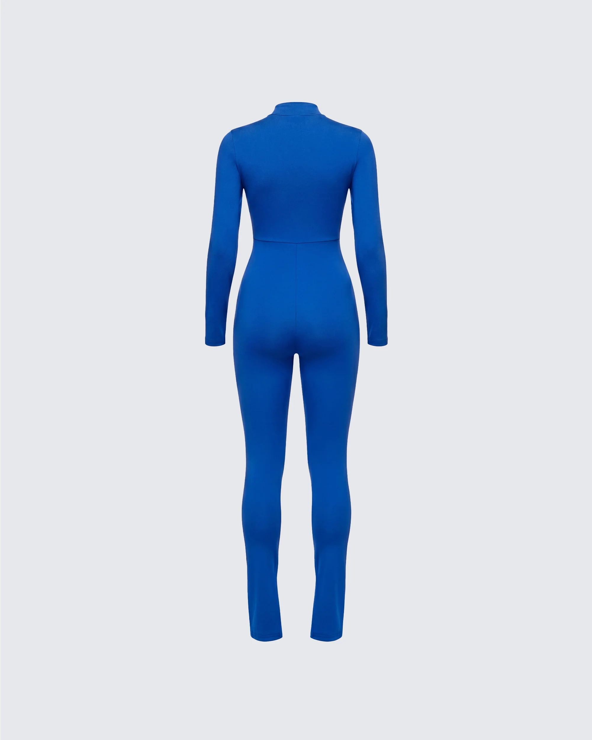 Brianna Blue Zip Up Jumpsuit - Image 2