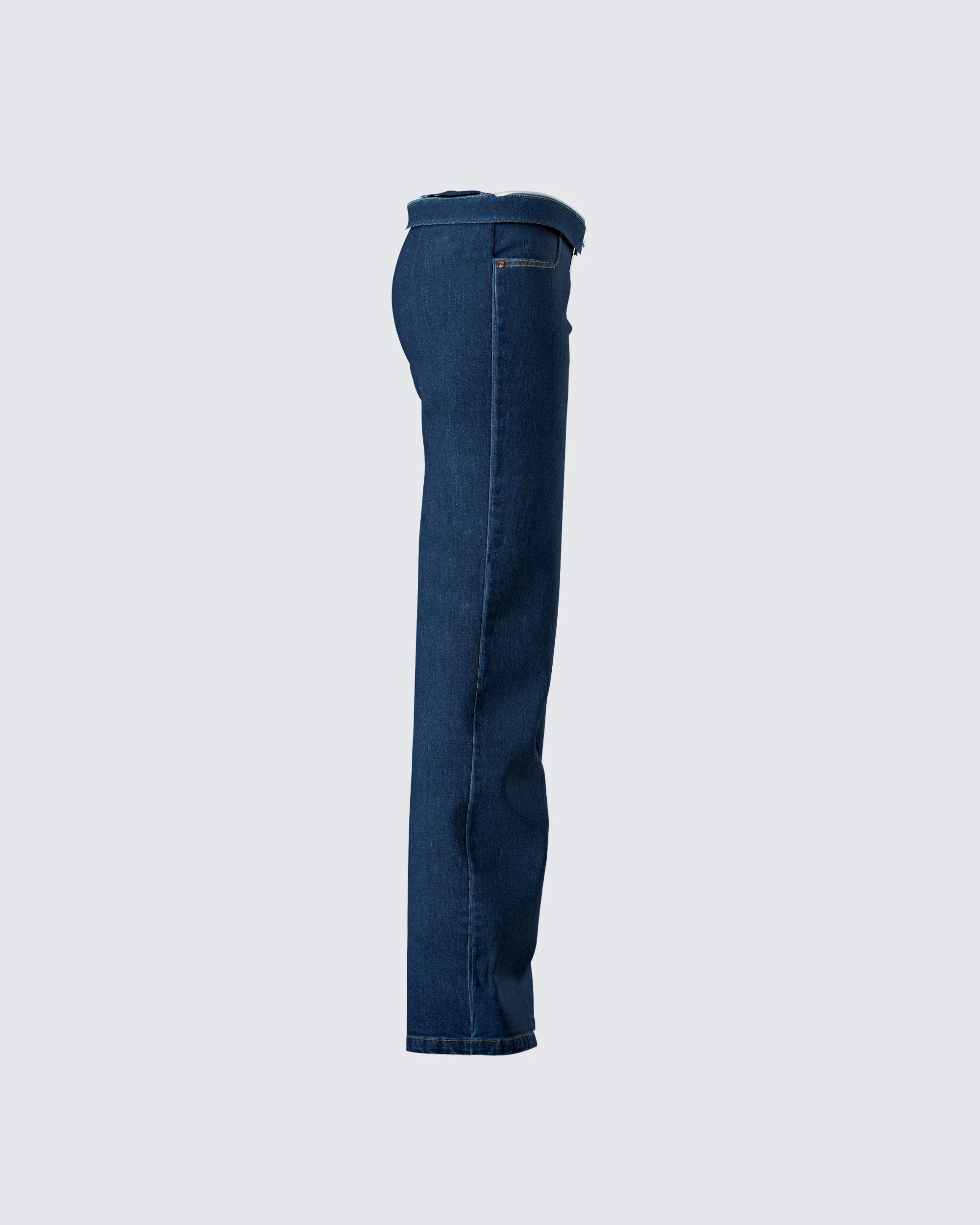 Briar Blue Low Waist Denim Pant - Image 2