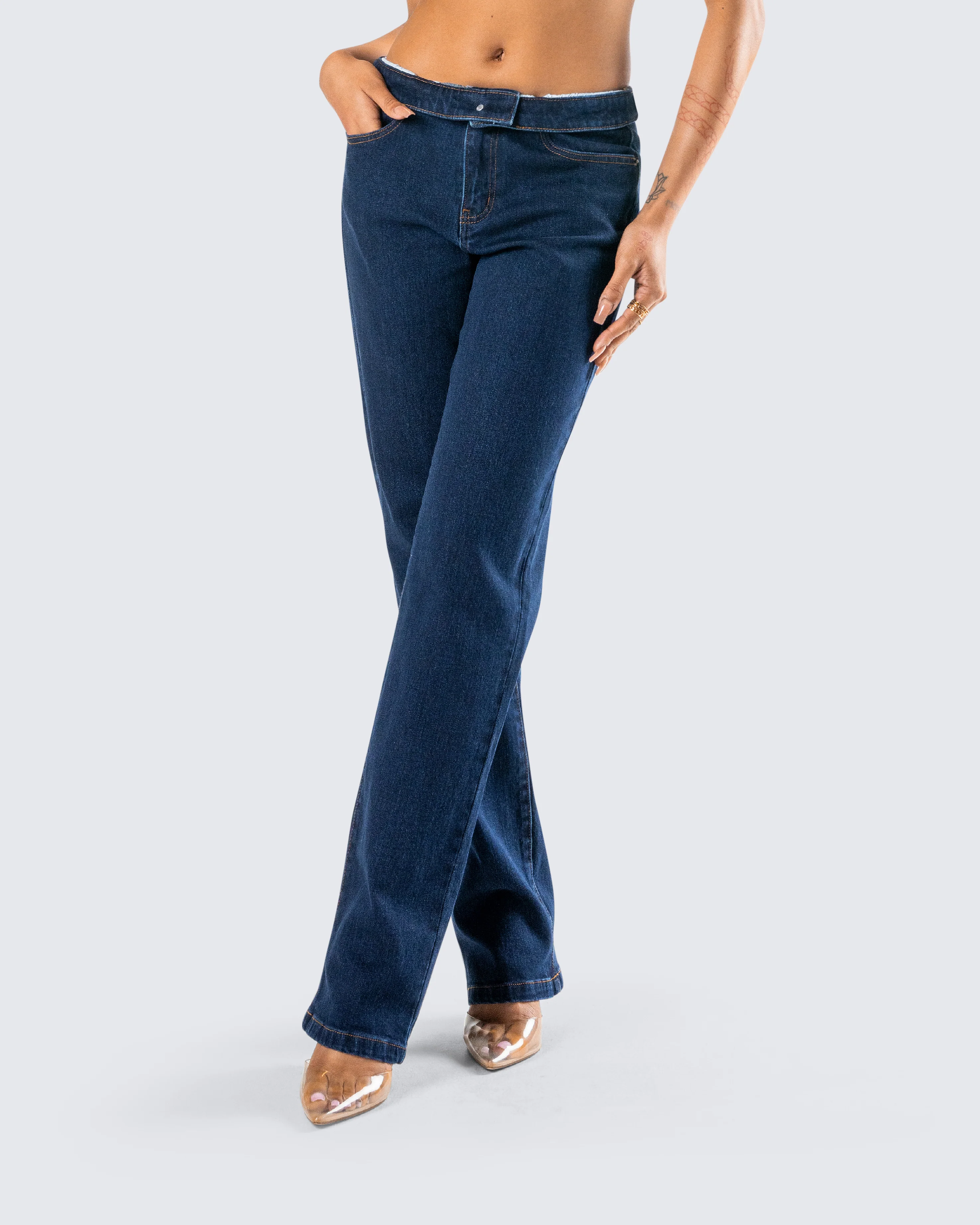 Briar Blue Low Waist Denim Pant - Image 8