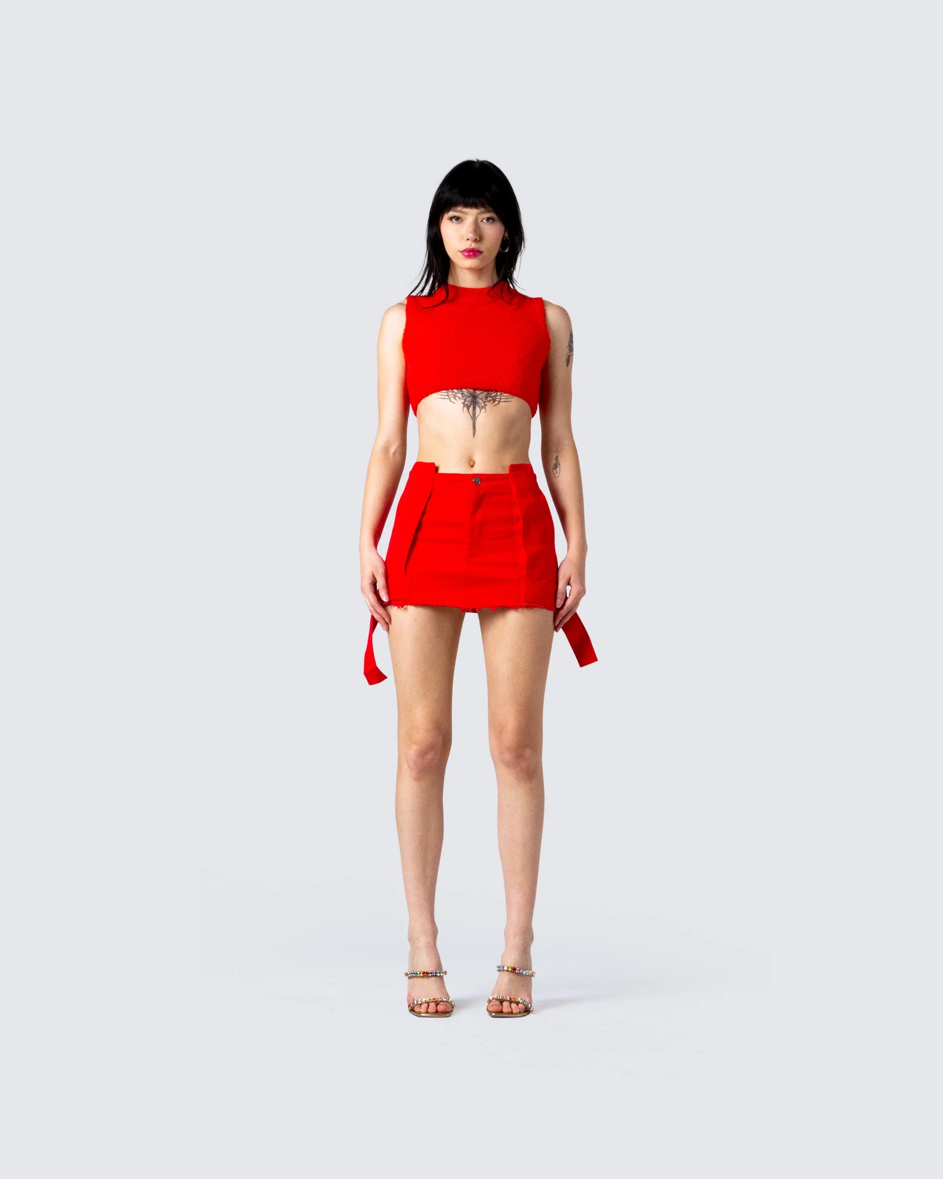 Brielle Red Cropped Top - Image 4