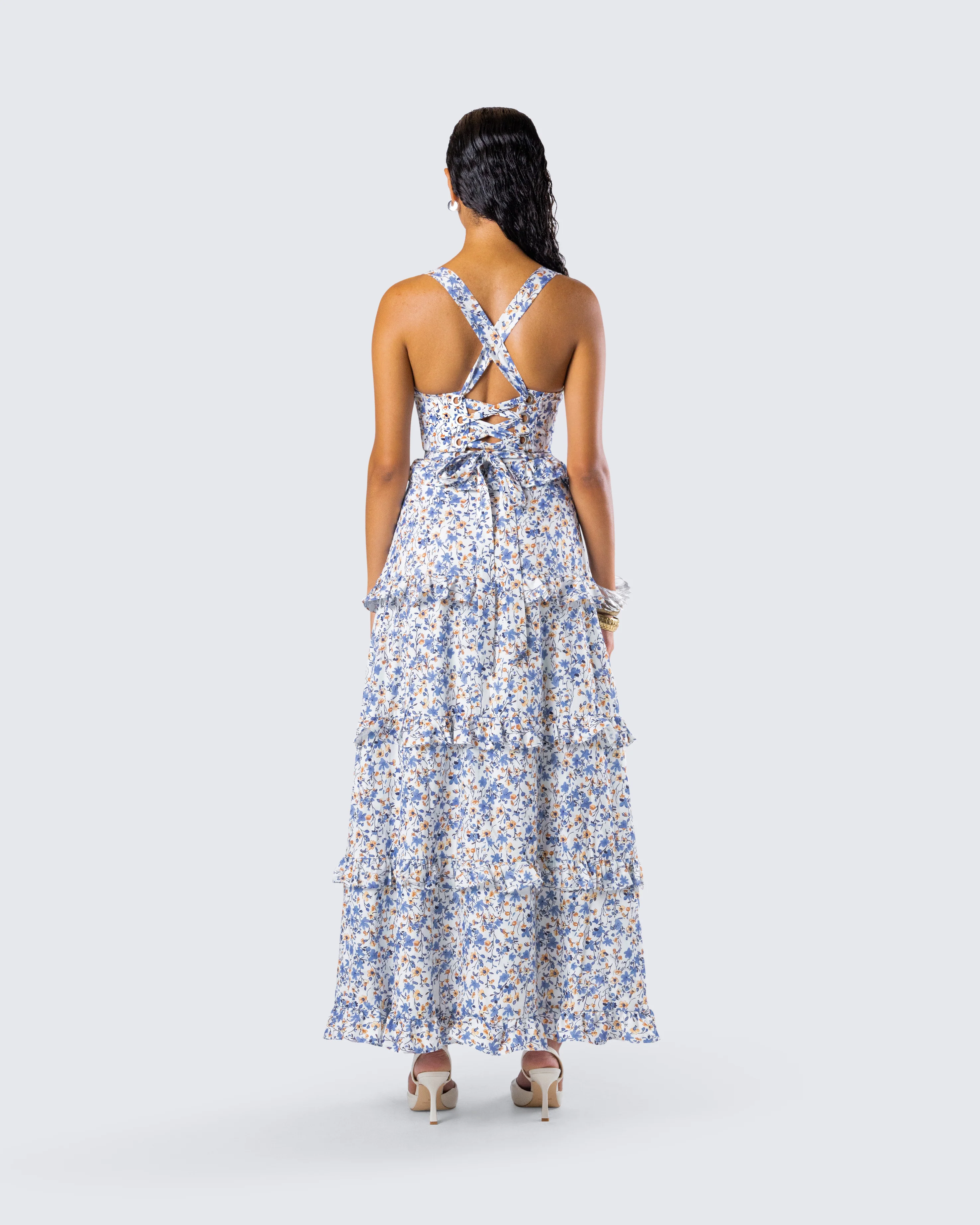 Brooklyn Multi Floral Print Dress - Image 7