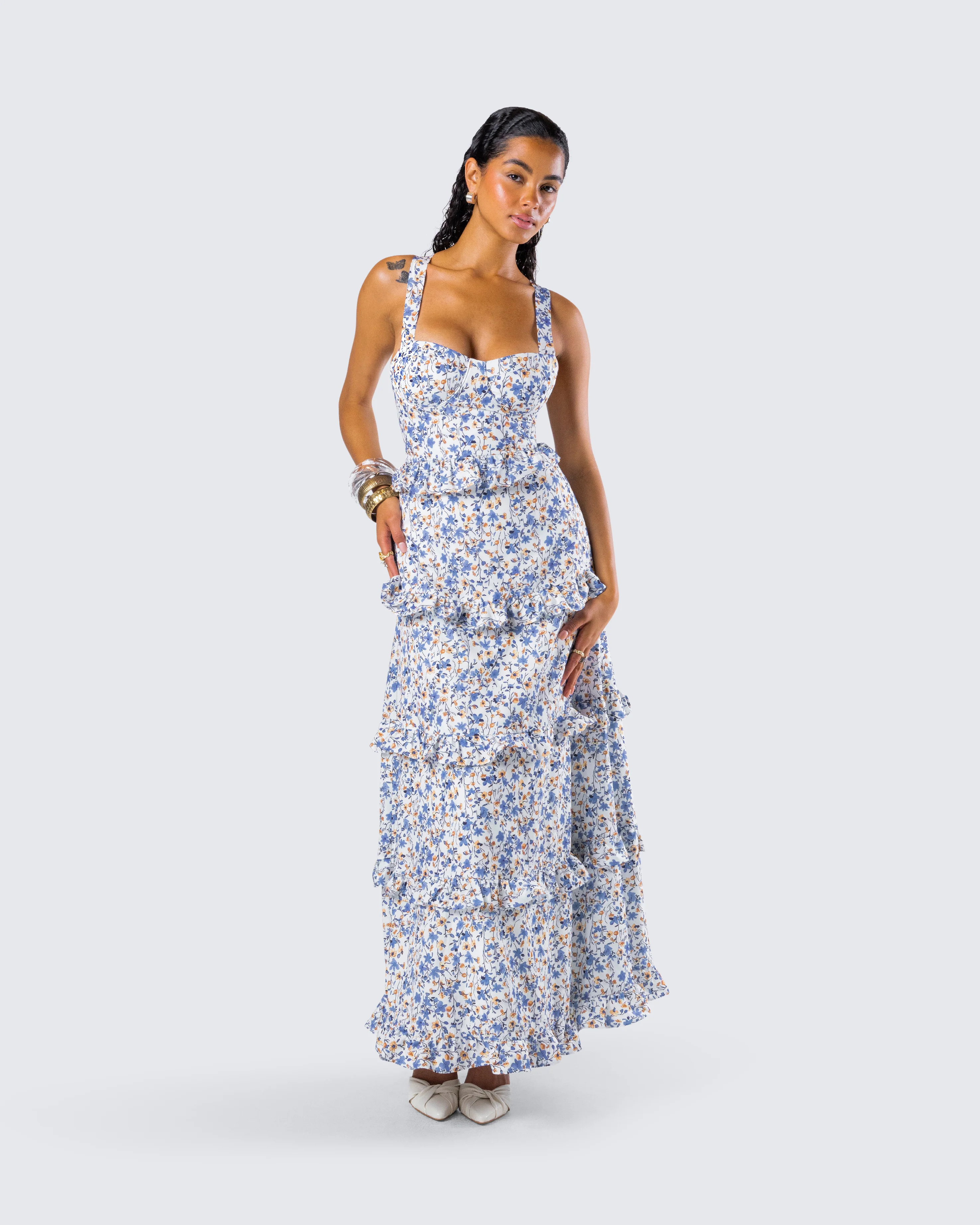 Brooklyn Multi Floral Print Dress - Image 8