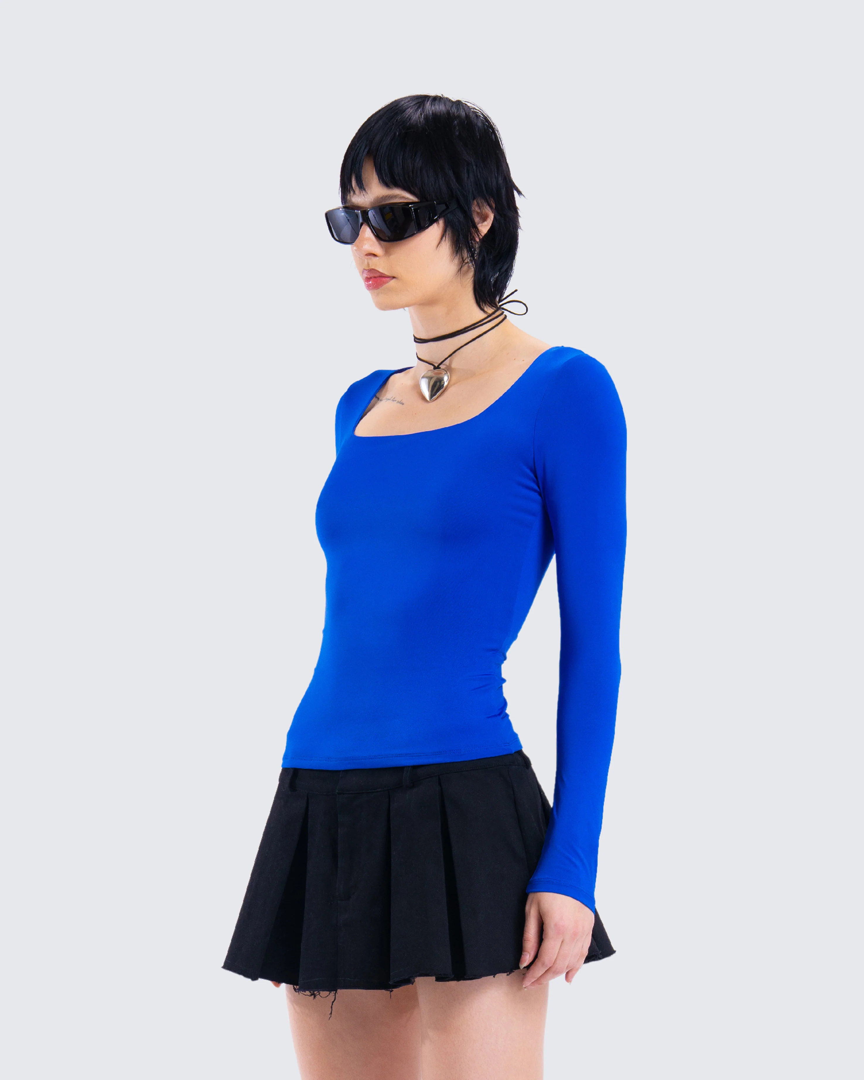 Brynee Blue Long Sleeve Top - Image 5