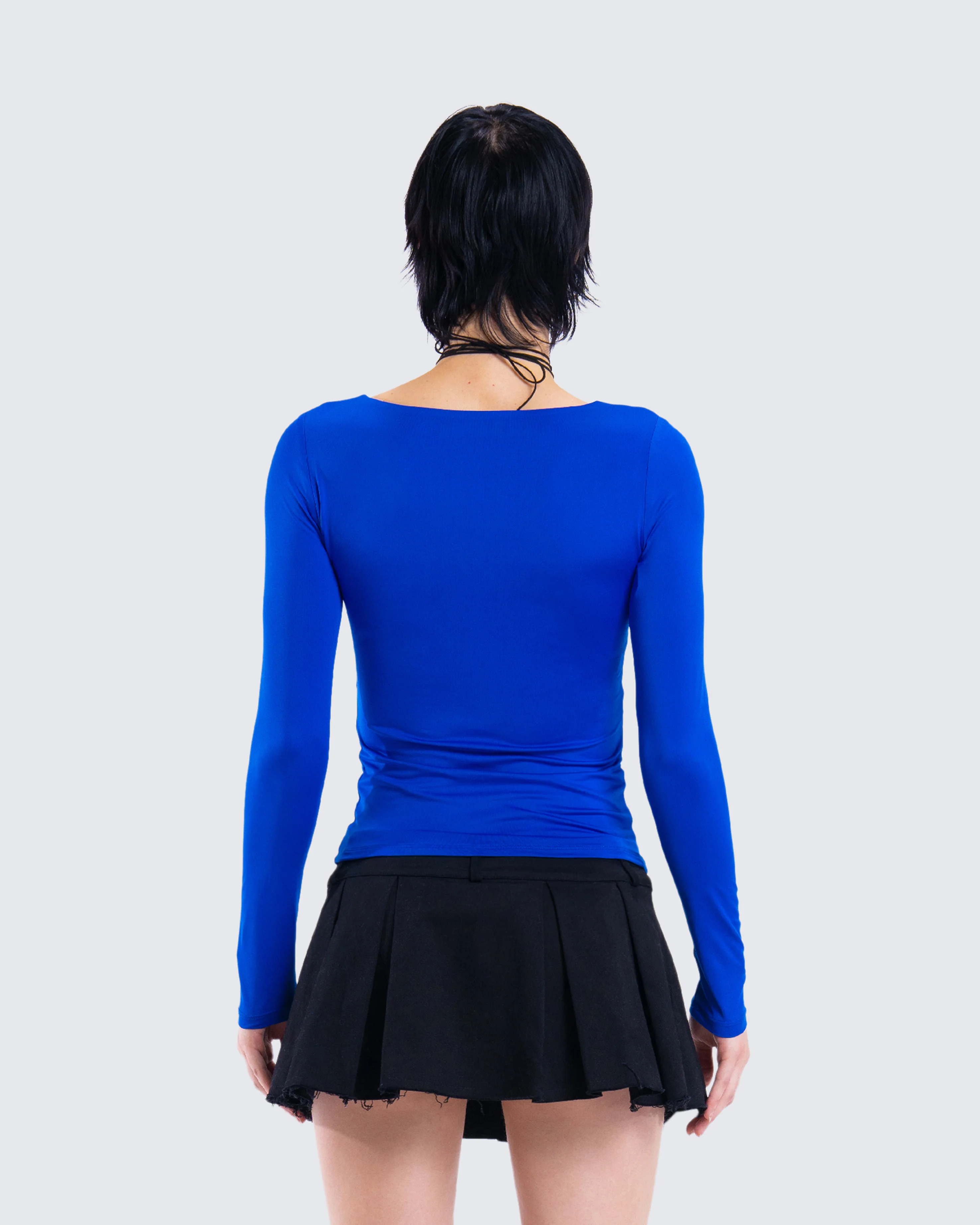 Brynee Blue Long Sleeve Top - Image 7