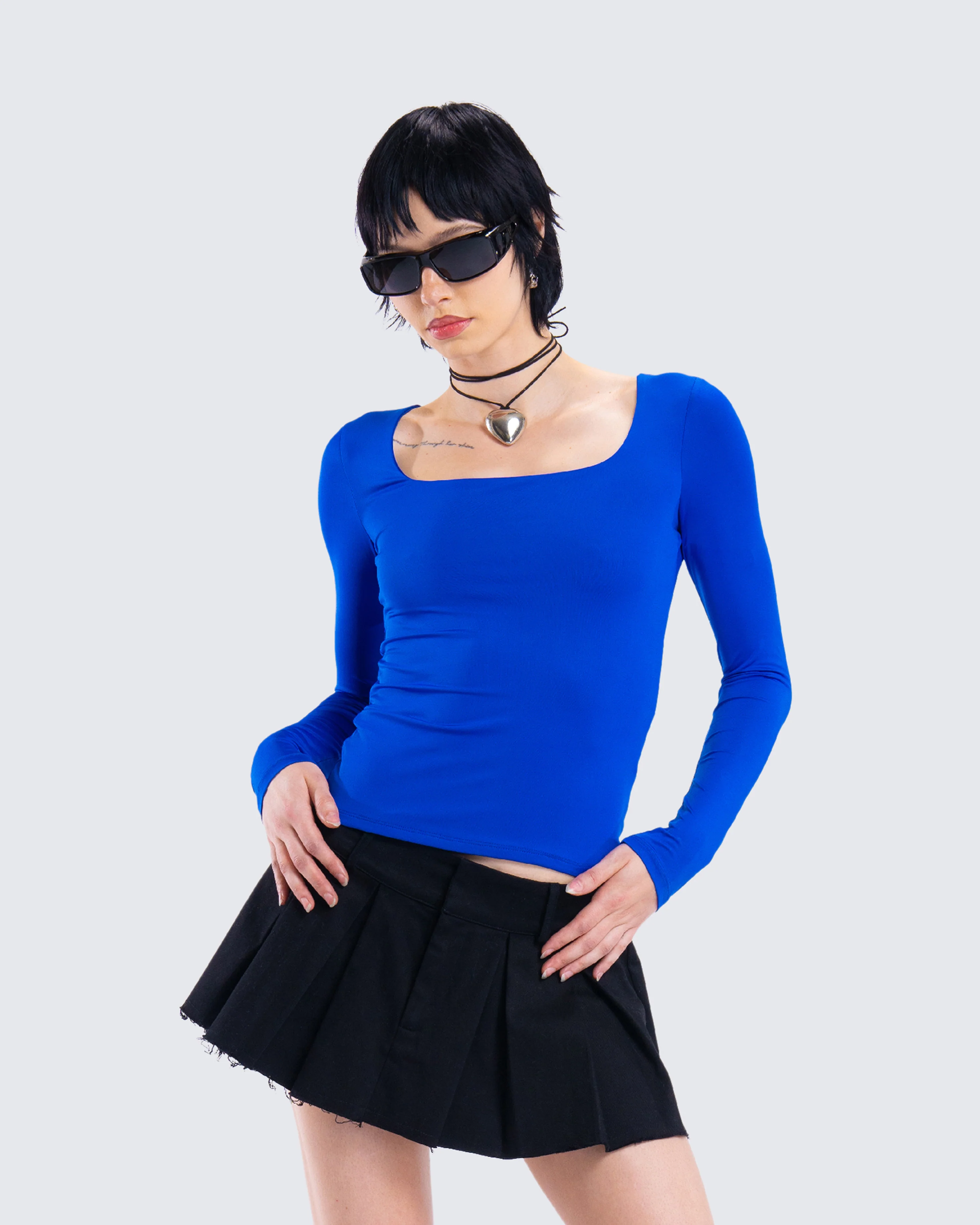Brynee Blue Long Sleeve Top - Image 8