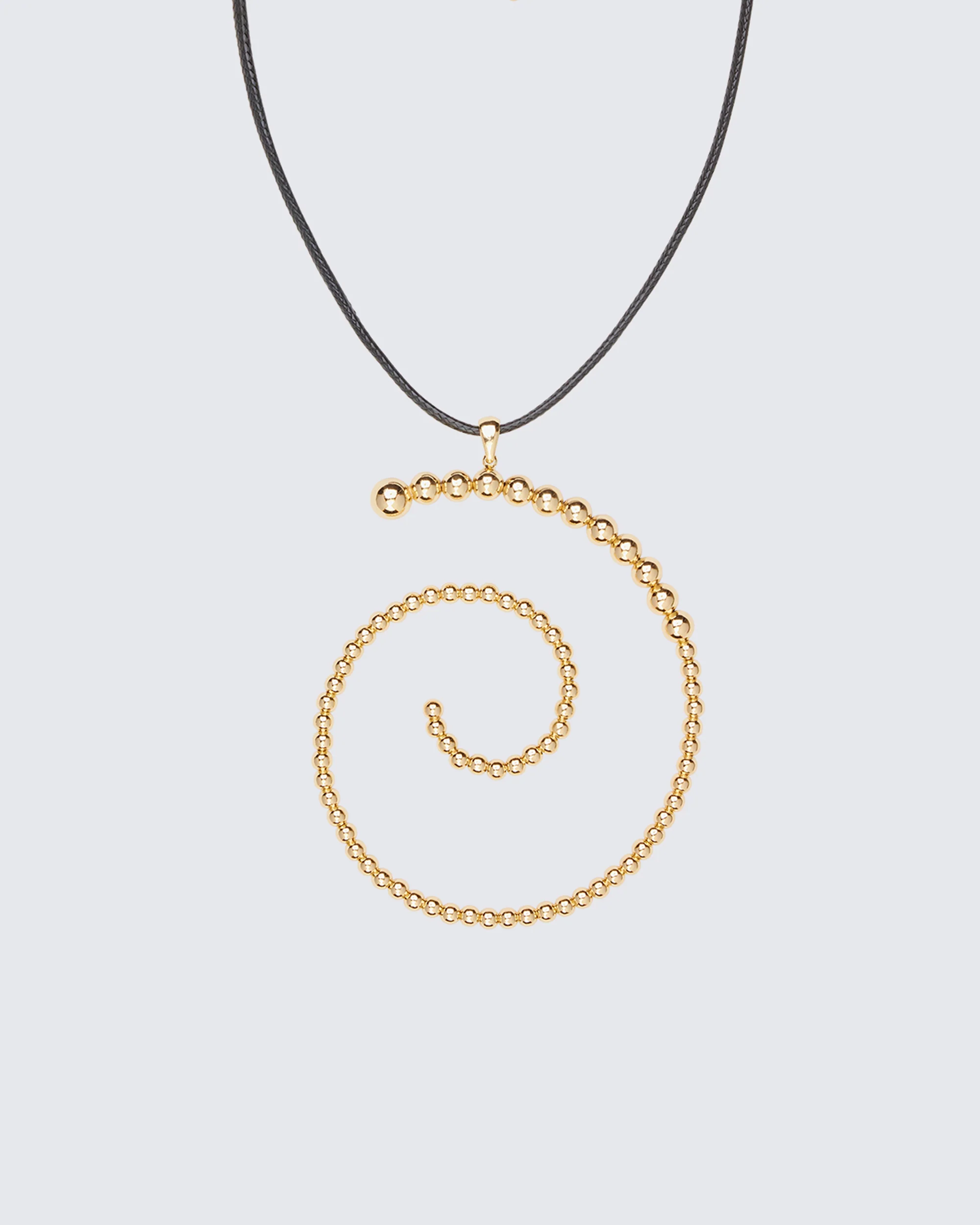 Calypso Gold Beaded Swirl Necklace - Image 2