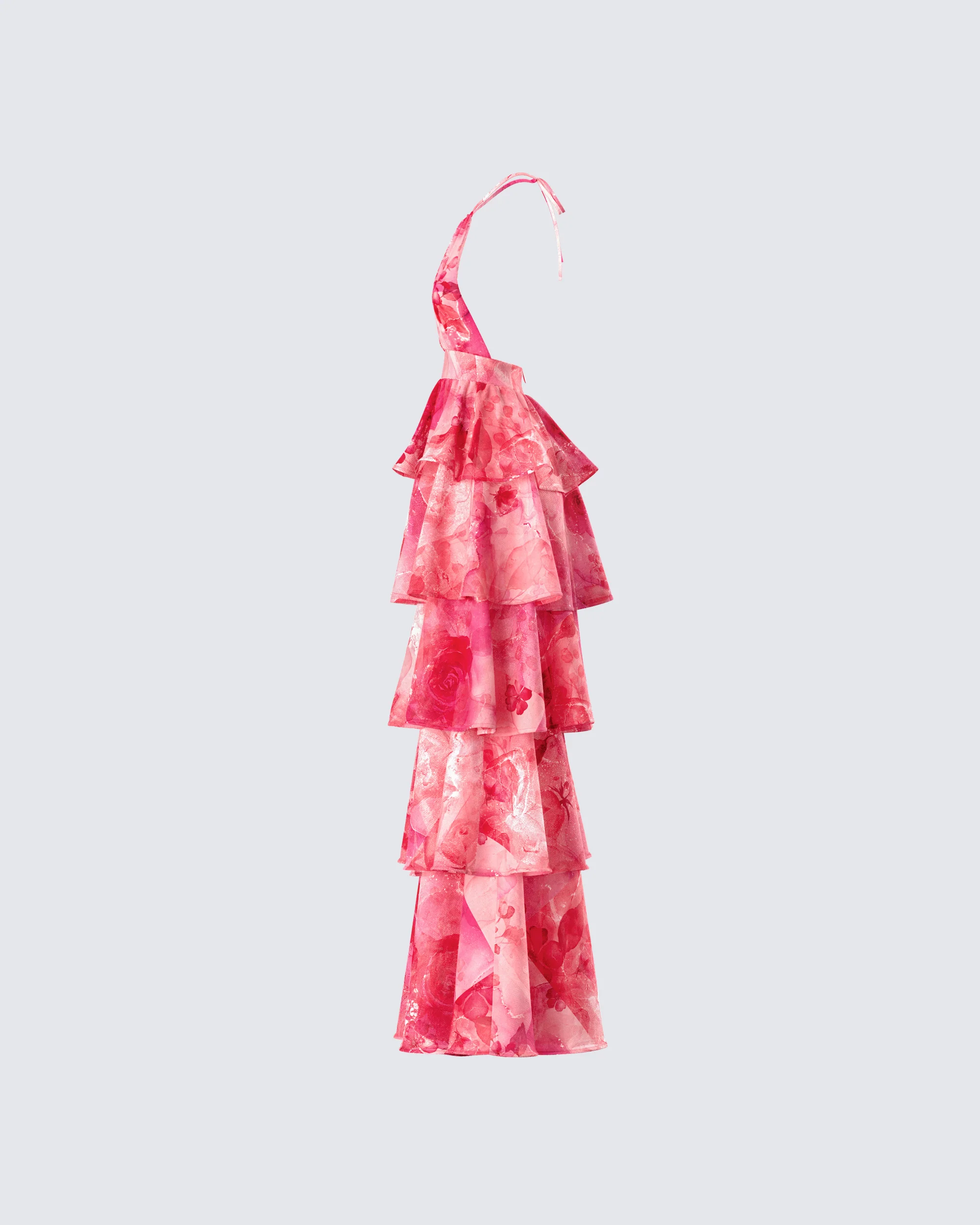 Caprice Pink Floral Maxi Dress - Image 2