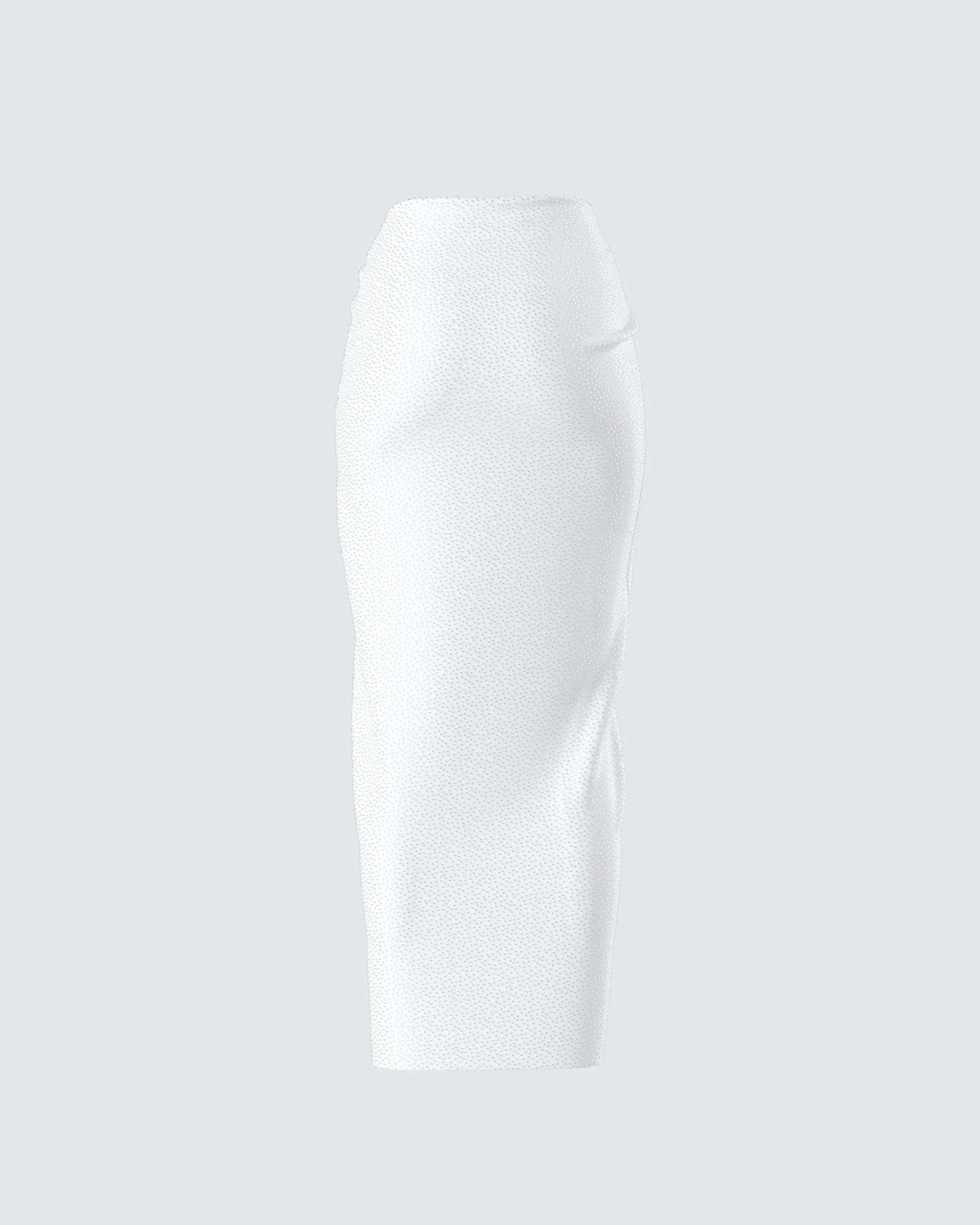 Carly White Beaded Drape Skirt - Image 3
