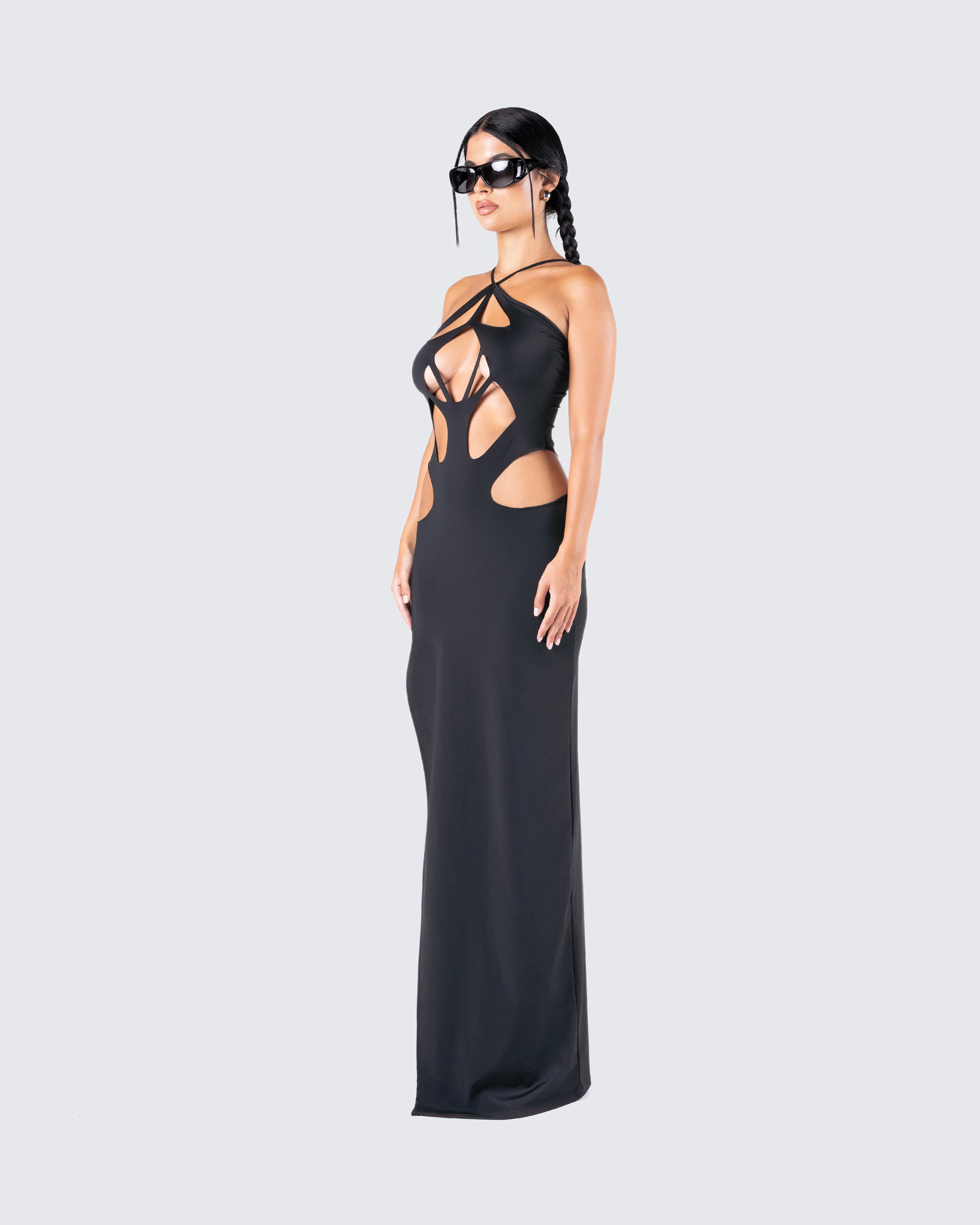 Carrie Black Cut Out Dress - Image 5