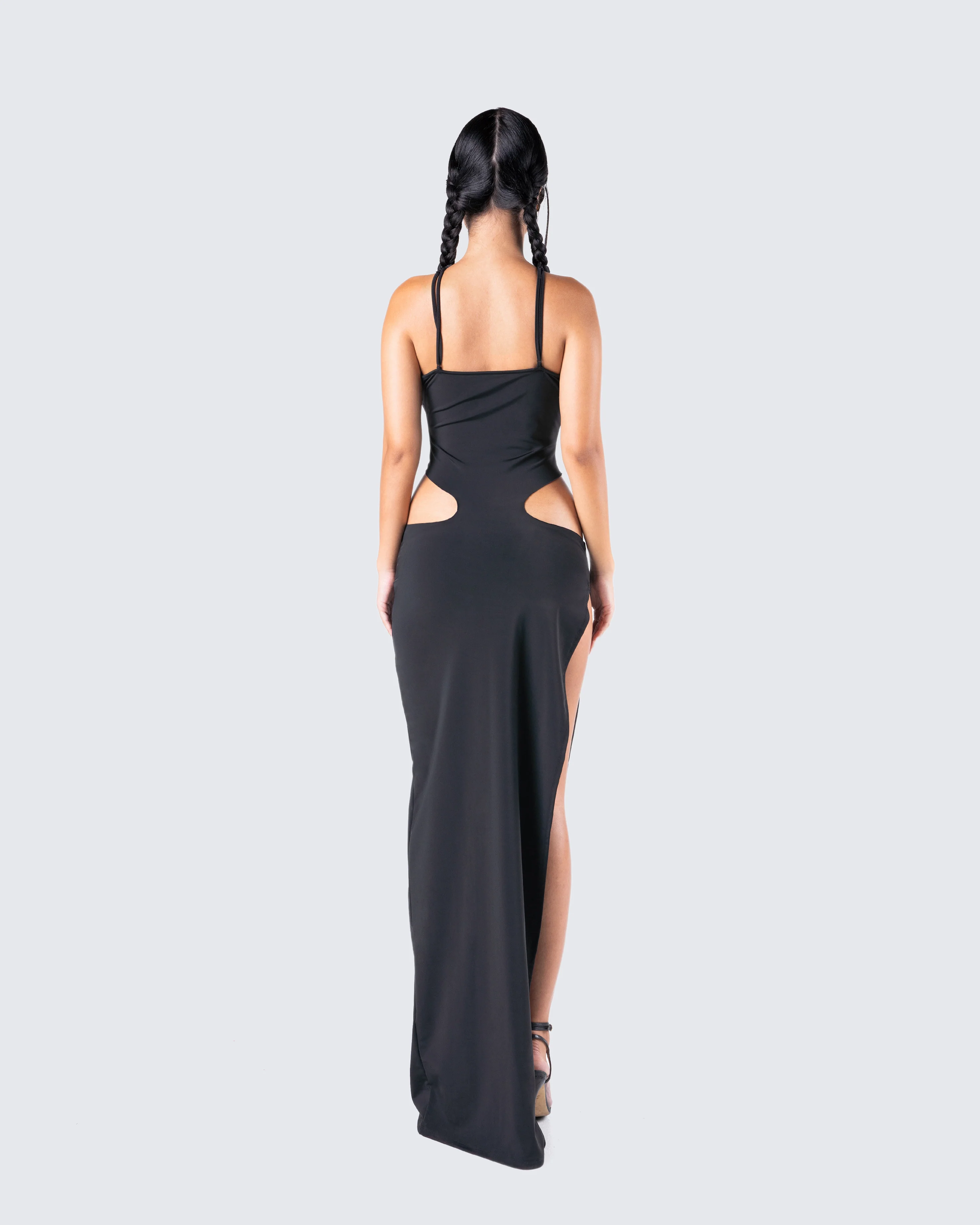 Carrie Black Cut Out Dress - Image 7