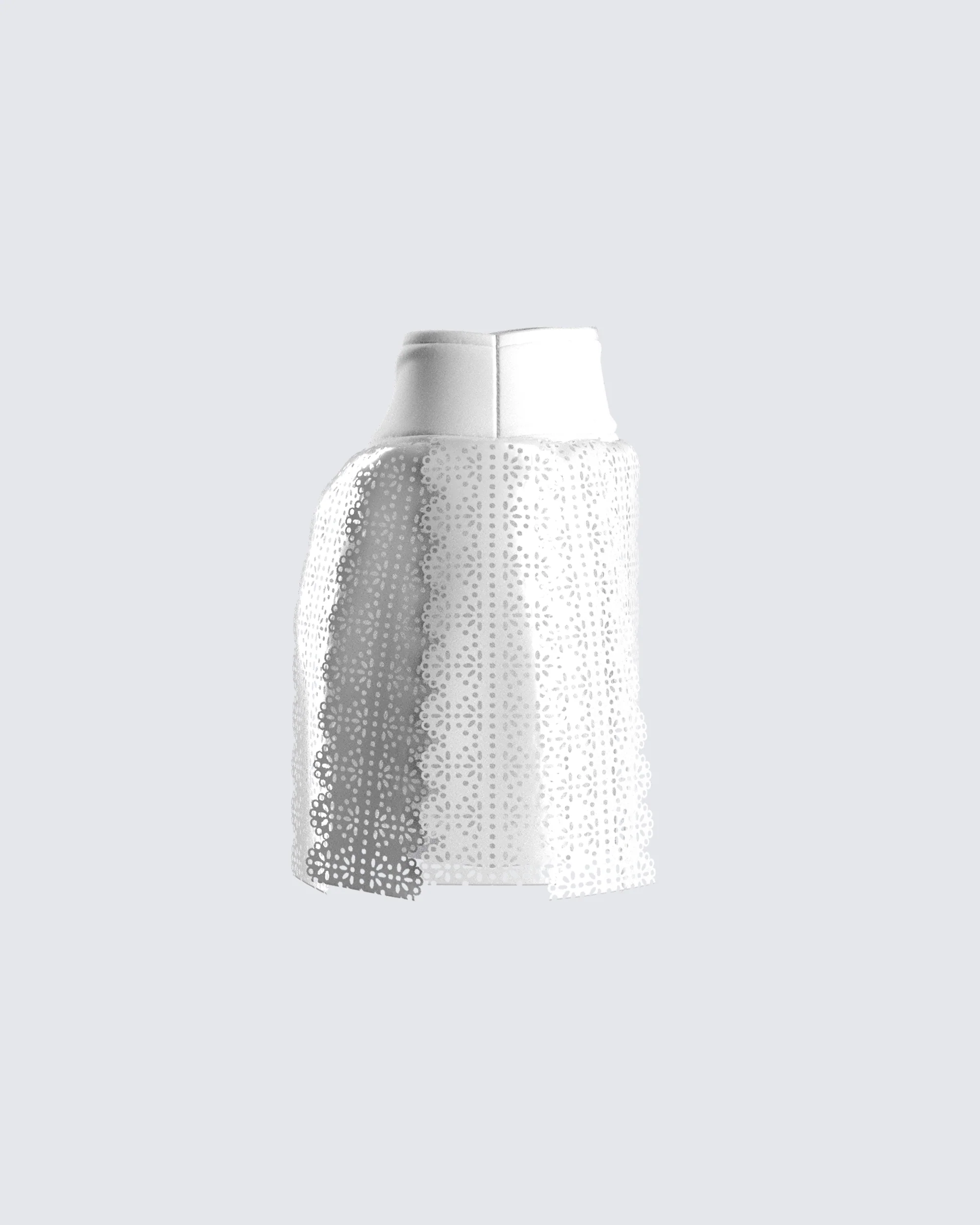 Casey White Vegan Leather Skirt - Image 2