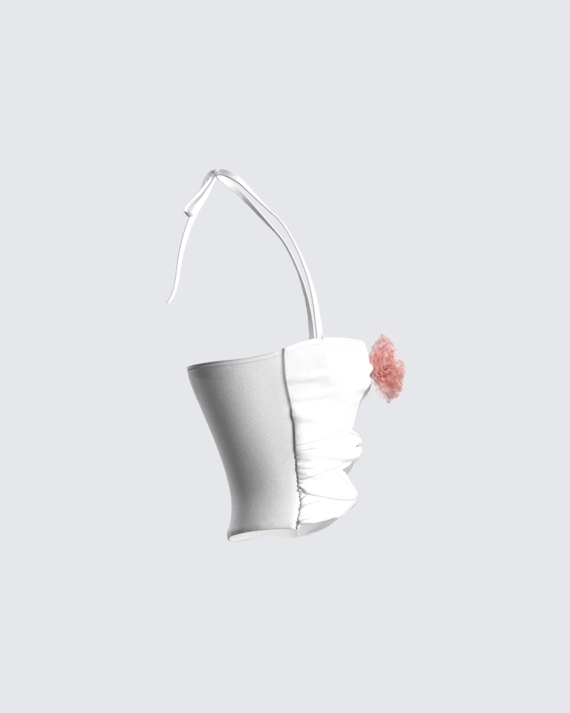 Cerelina White Jersey Cut Out Top - Image 2