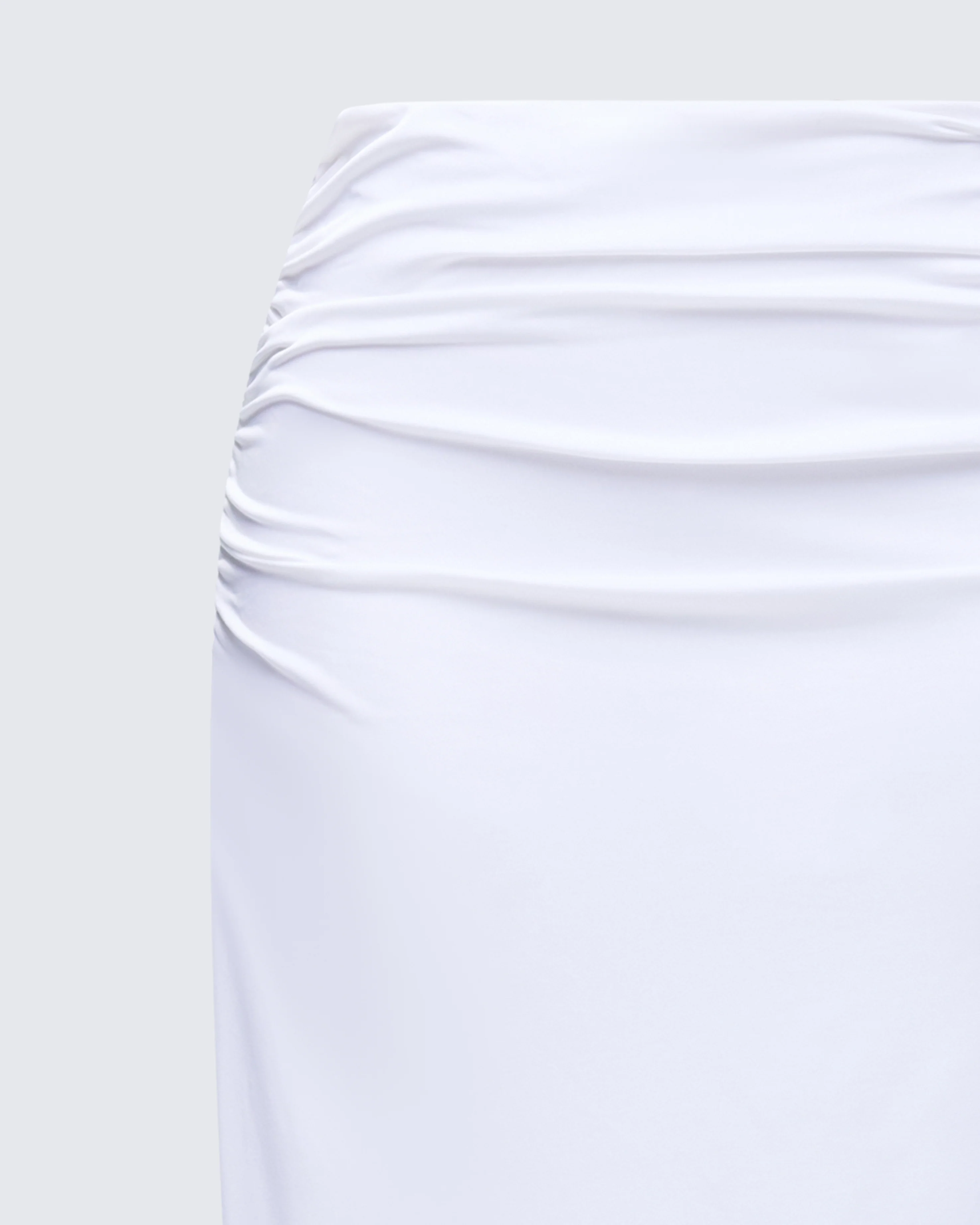 Cerelina White Jersey Maxi Skirt - Image 6