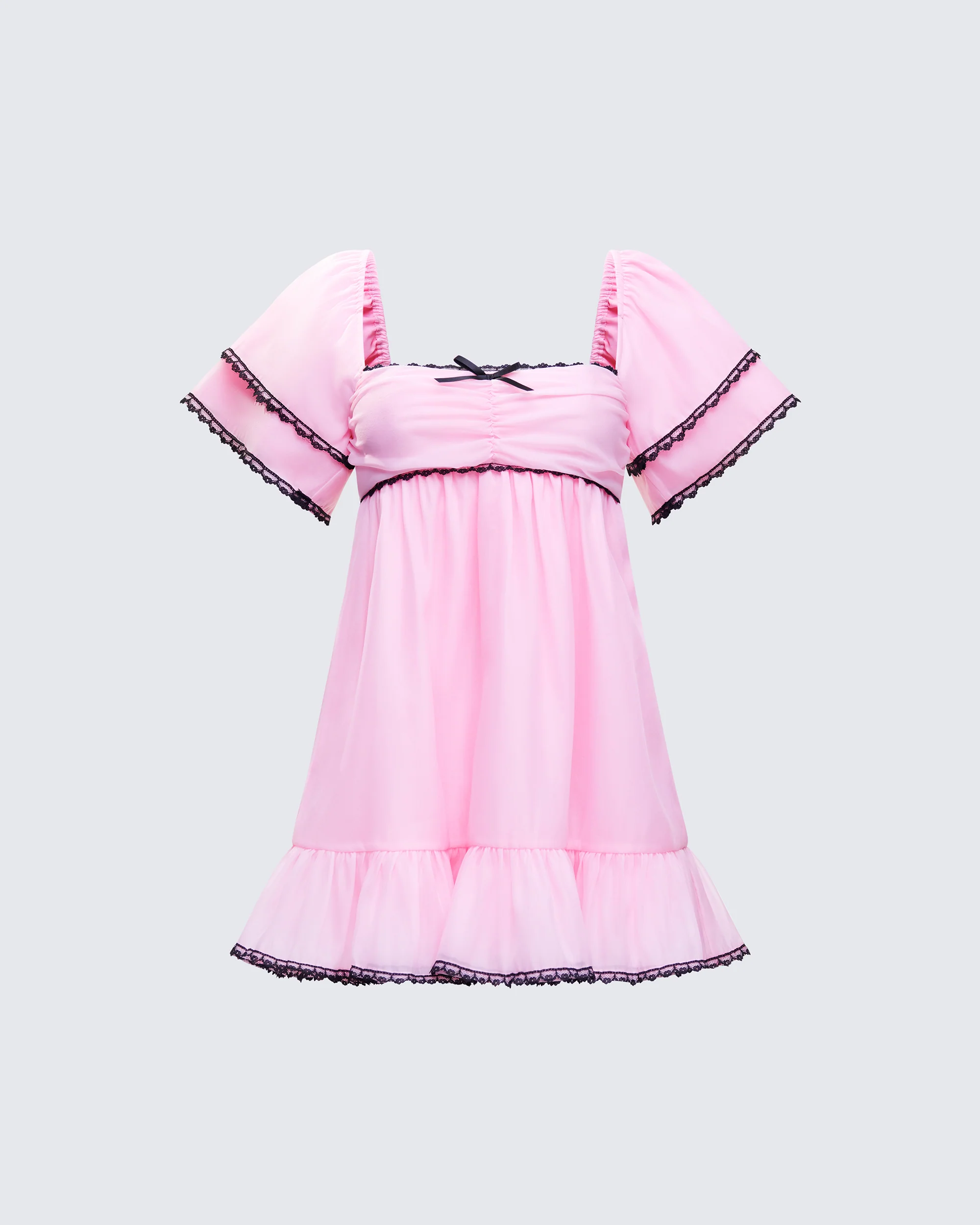 Cerys Pink Organza Mini Dress