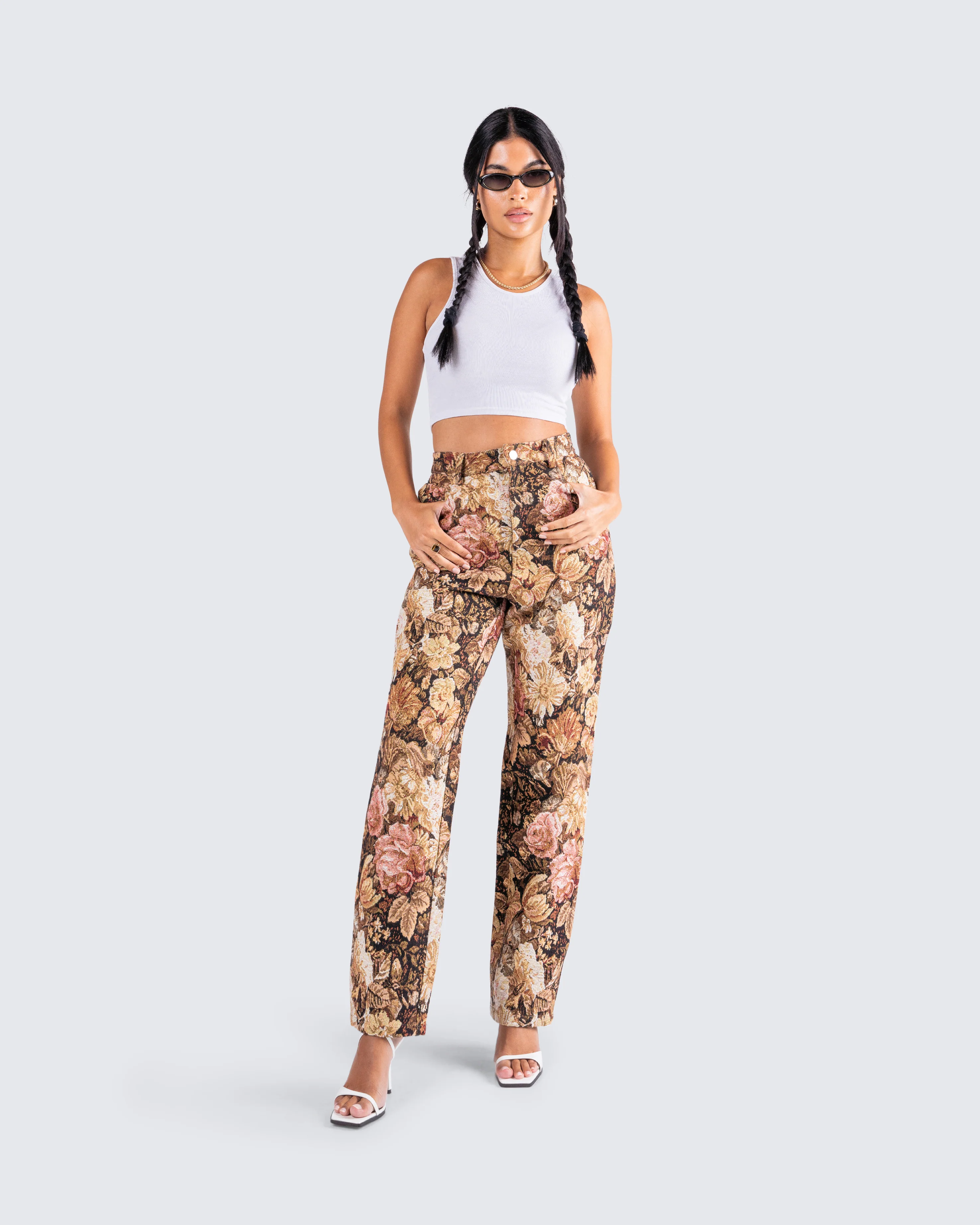 Chado Florally Yours Jacquard Pants - Image 8