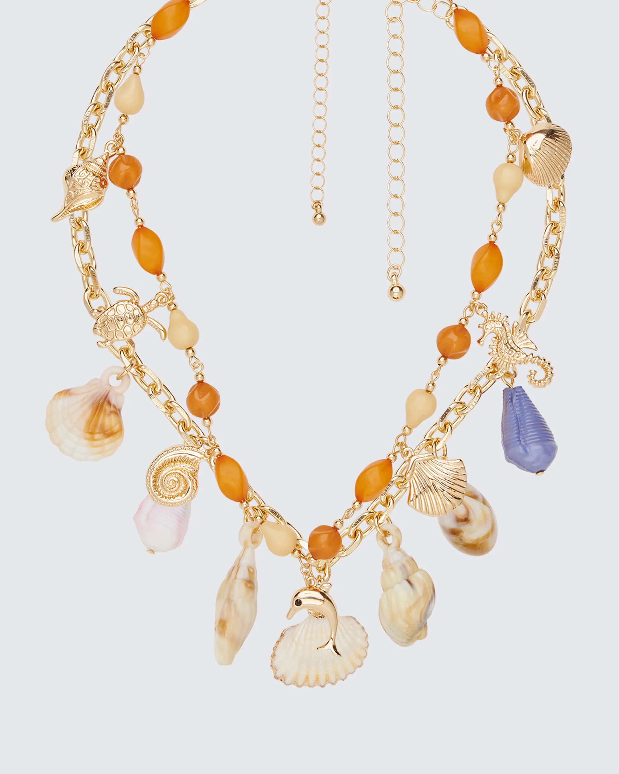 Chantara Gold MultI Shell Charm Necklace - Image 2