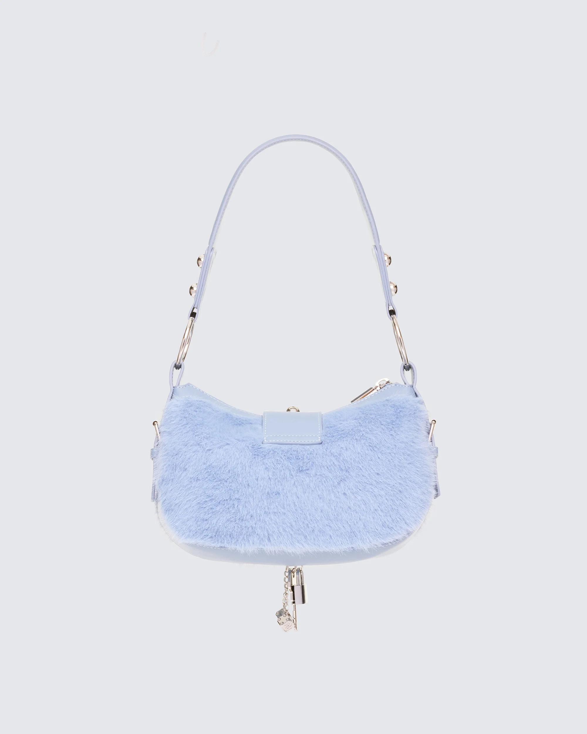 Charalyn Blue Fur Shoulder Bag - Image 2