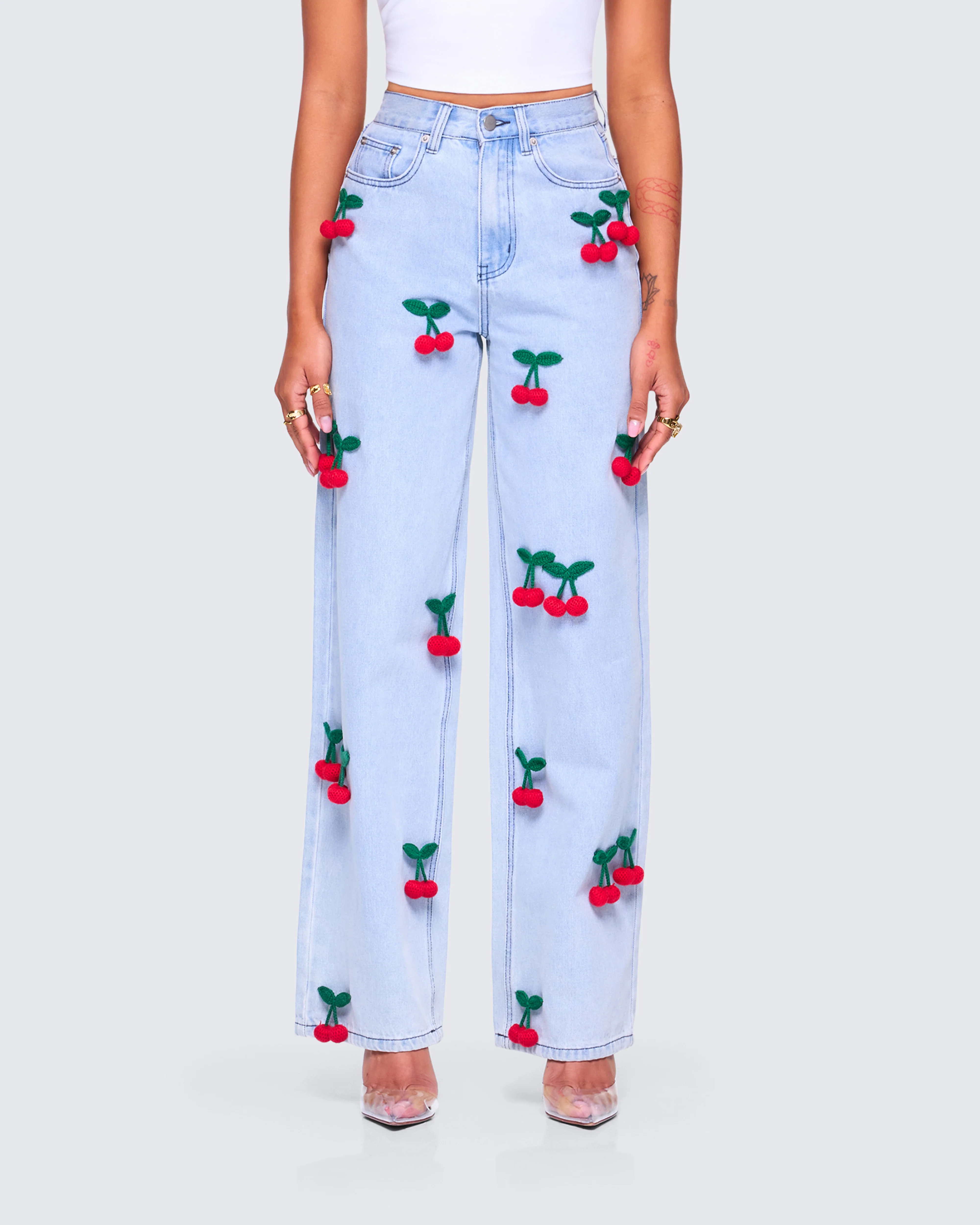 Cheri Cherry Blue Denim Jean - Image 4