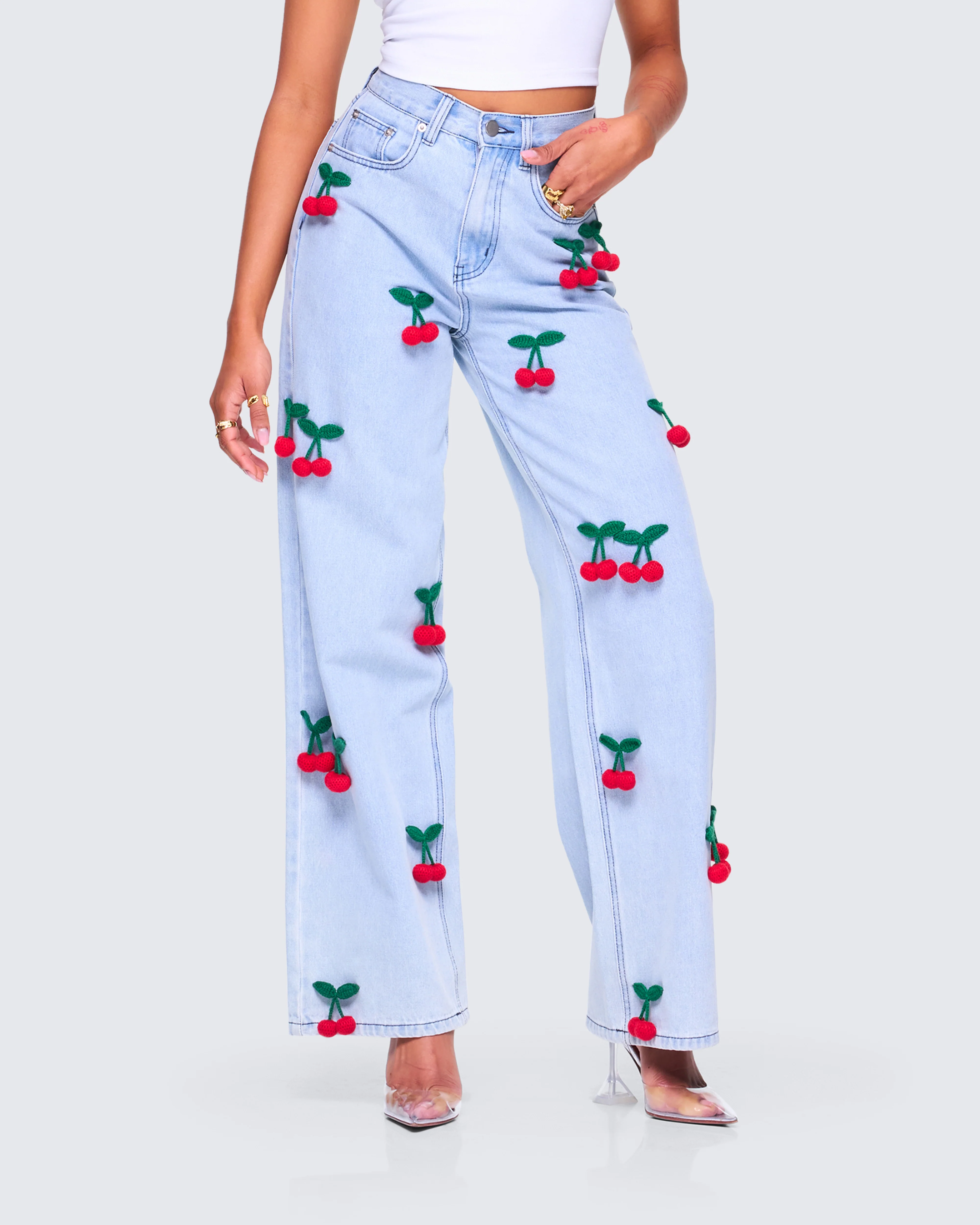 Cheri Cherry Blue Denim Jean - Image 5