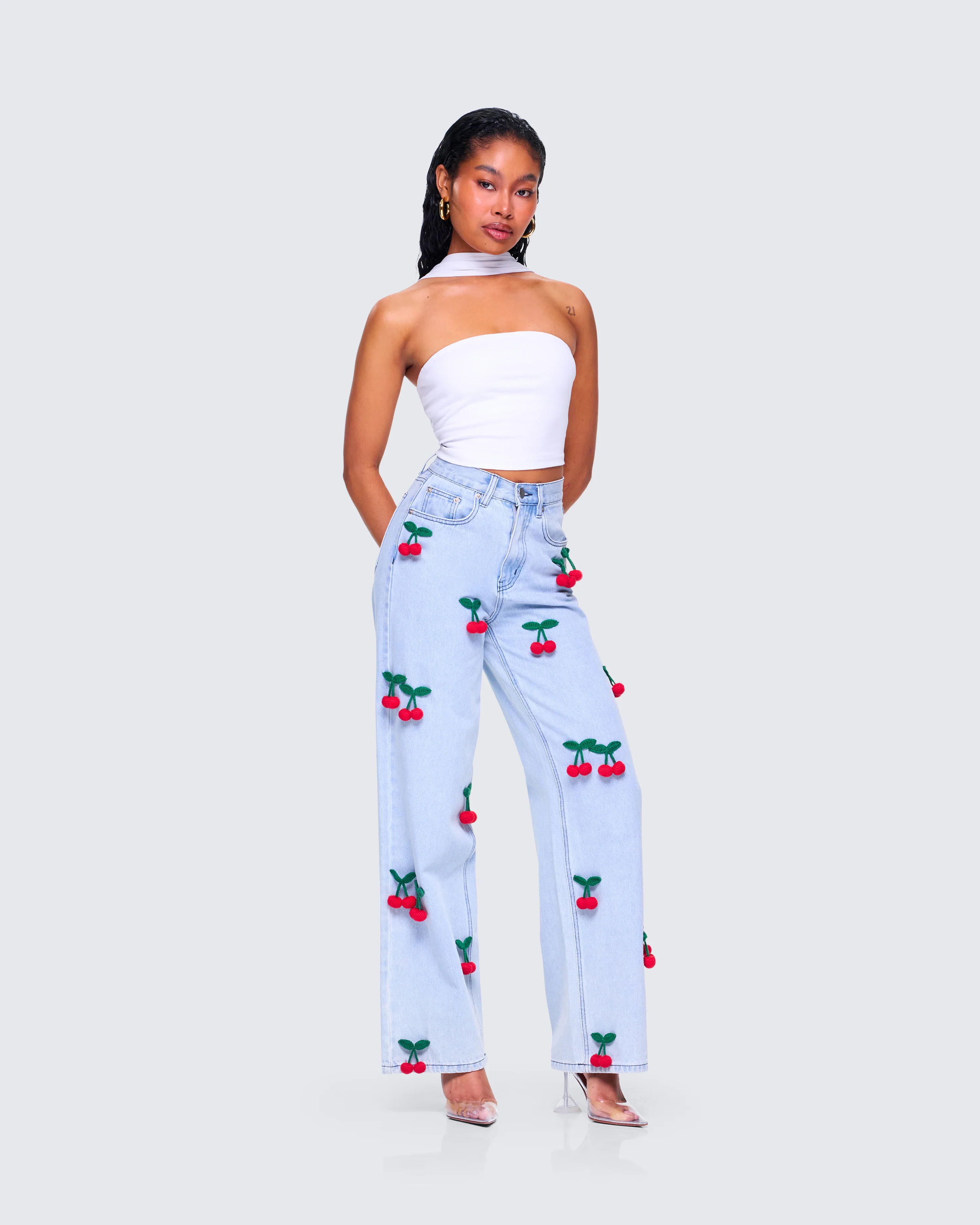 Cheri Cherry Blue Denim Jean - Image 8