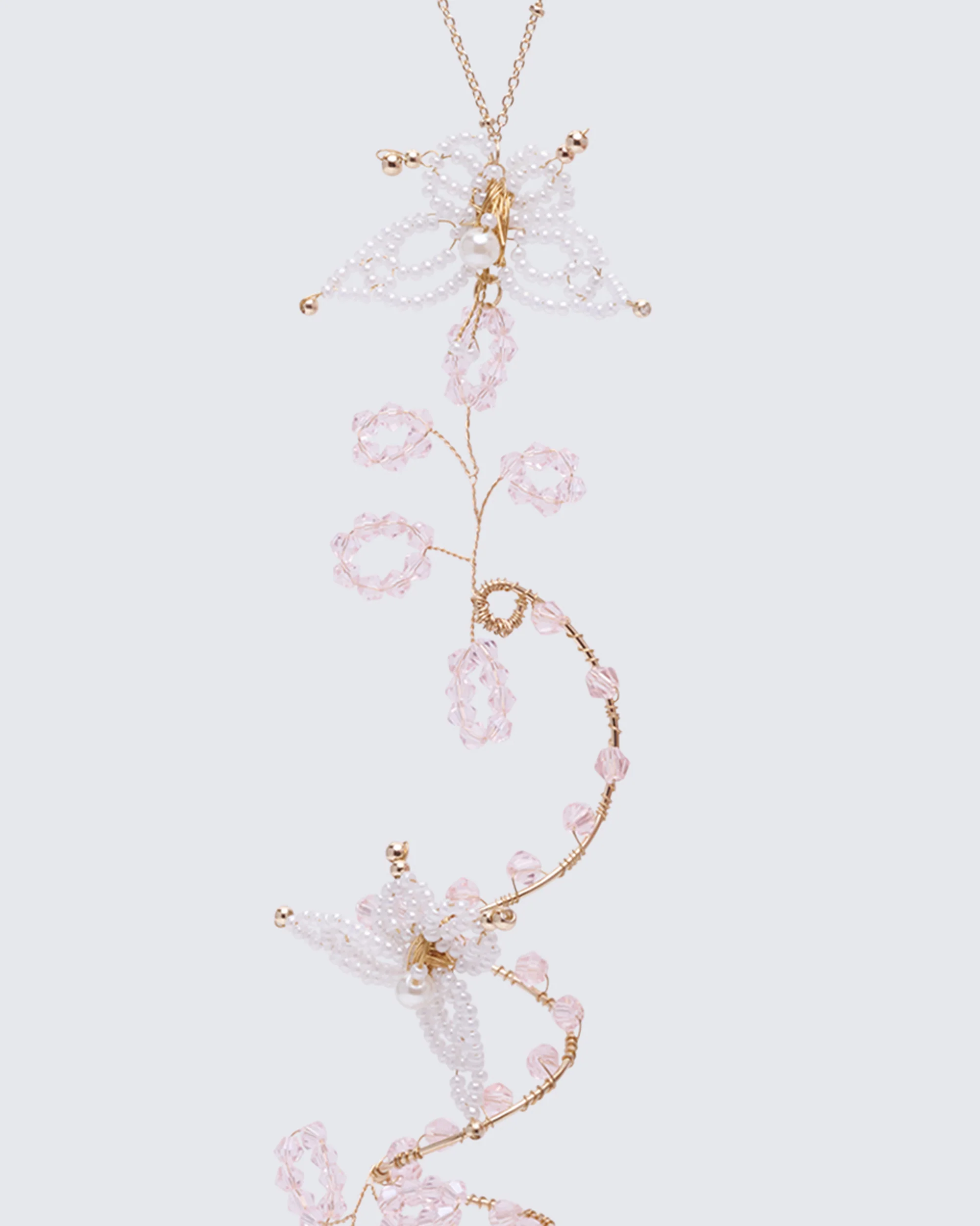 Cheryl Pink Butterfly Hand Harness - Image 2