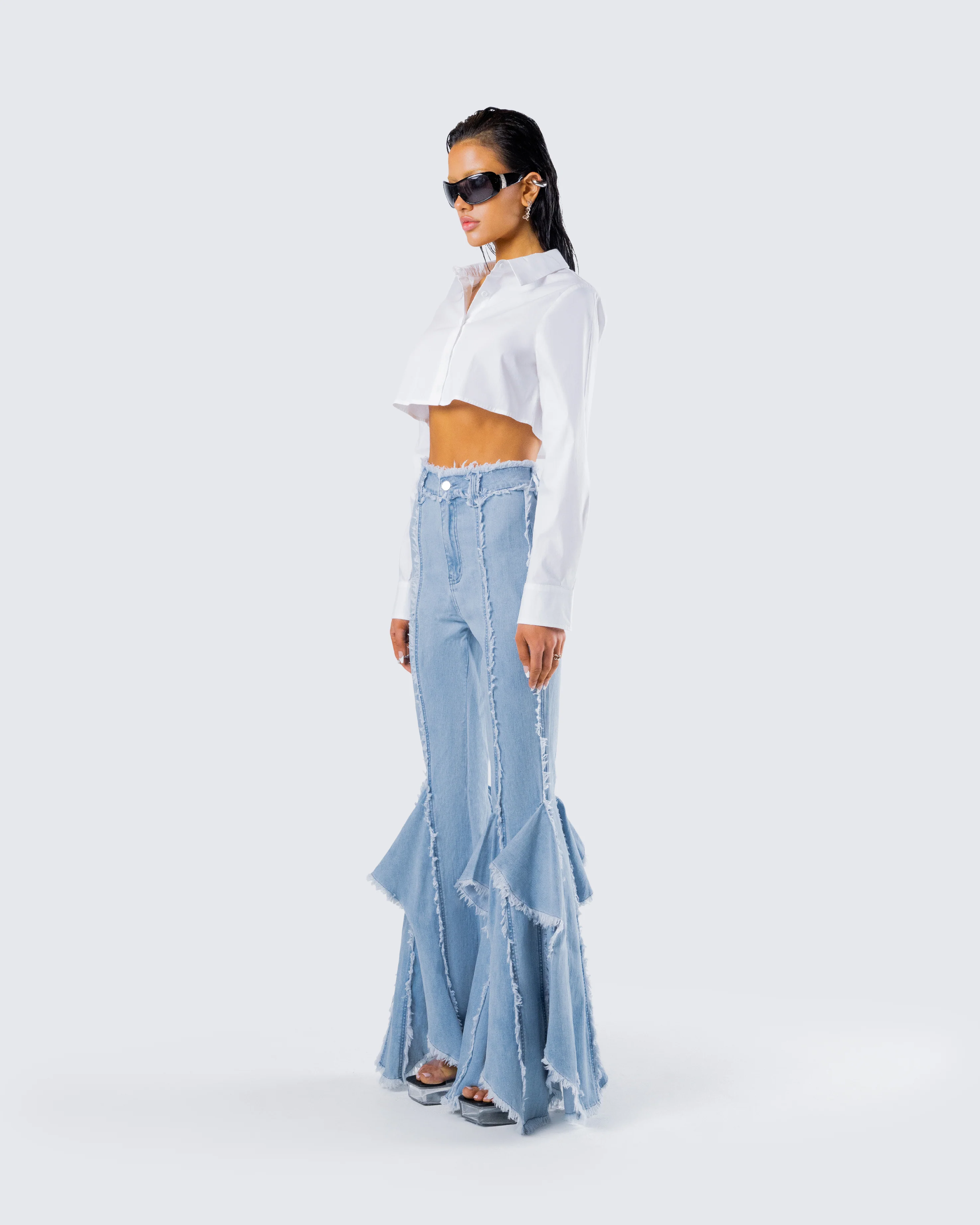 Chloe Frayed Denim Set - Image 5