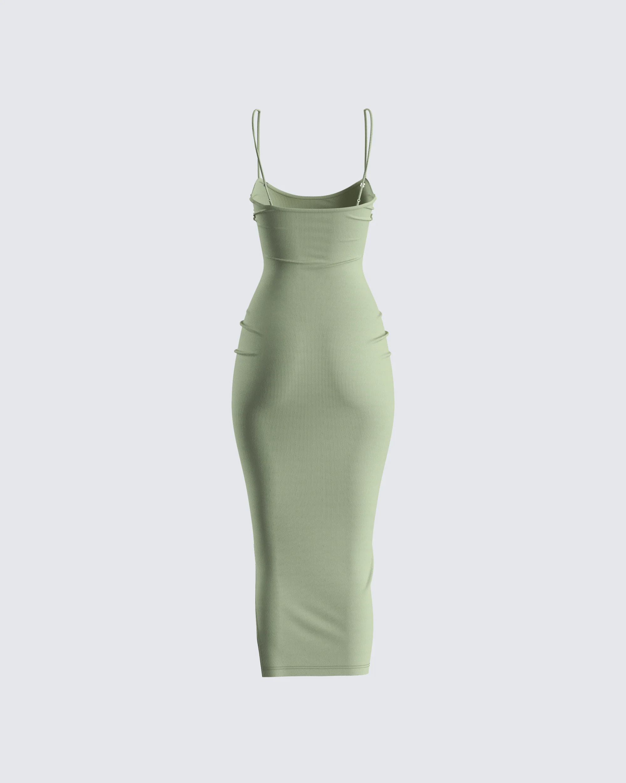 Christa Sage Rib Midi Dress - Image 3