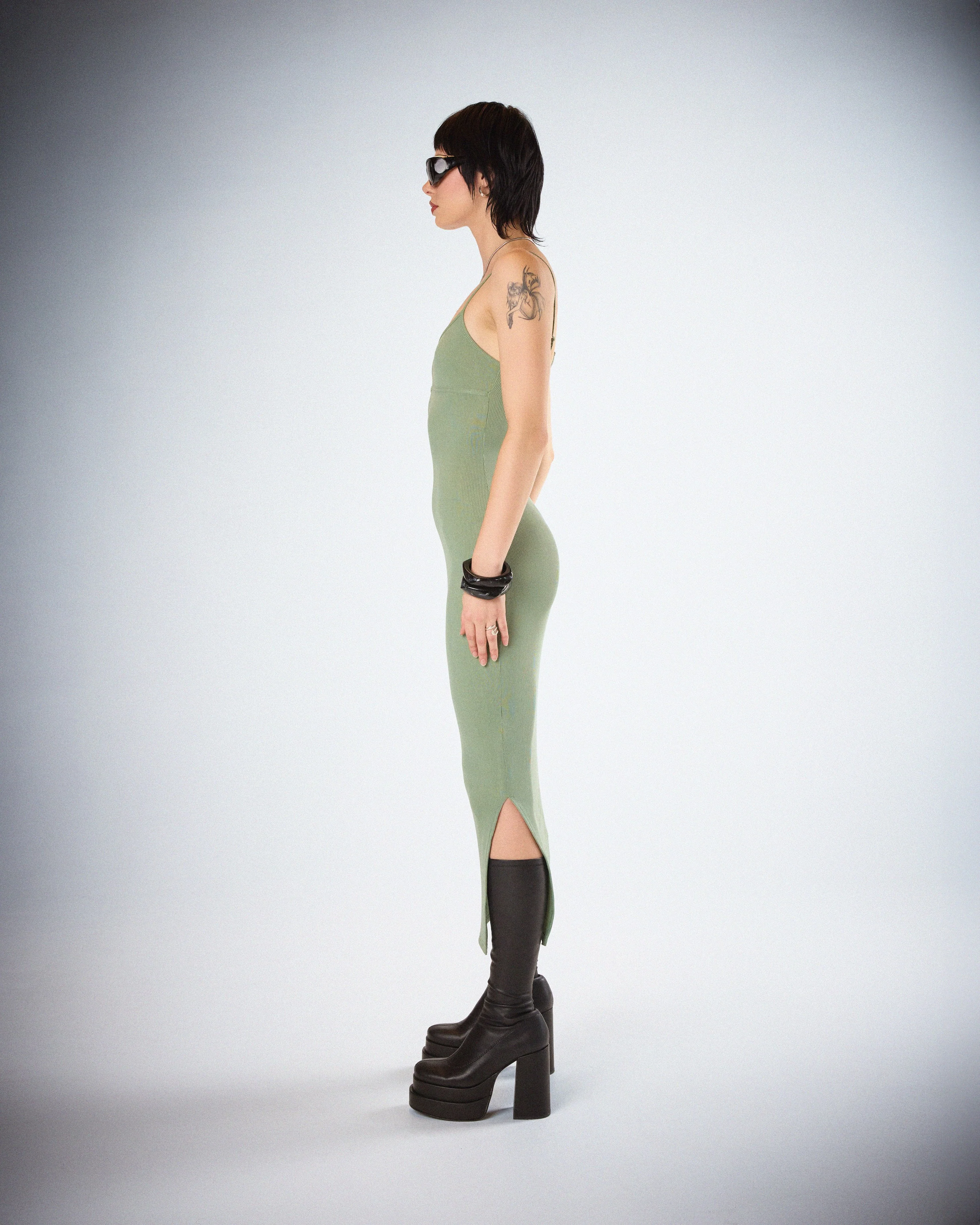 Christa Sage Rib Midi Dress - Image 6