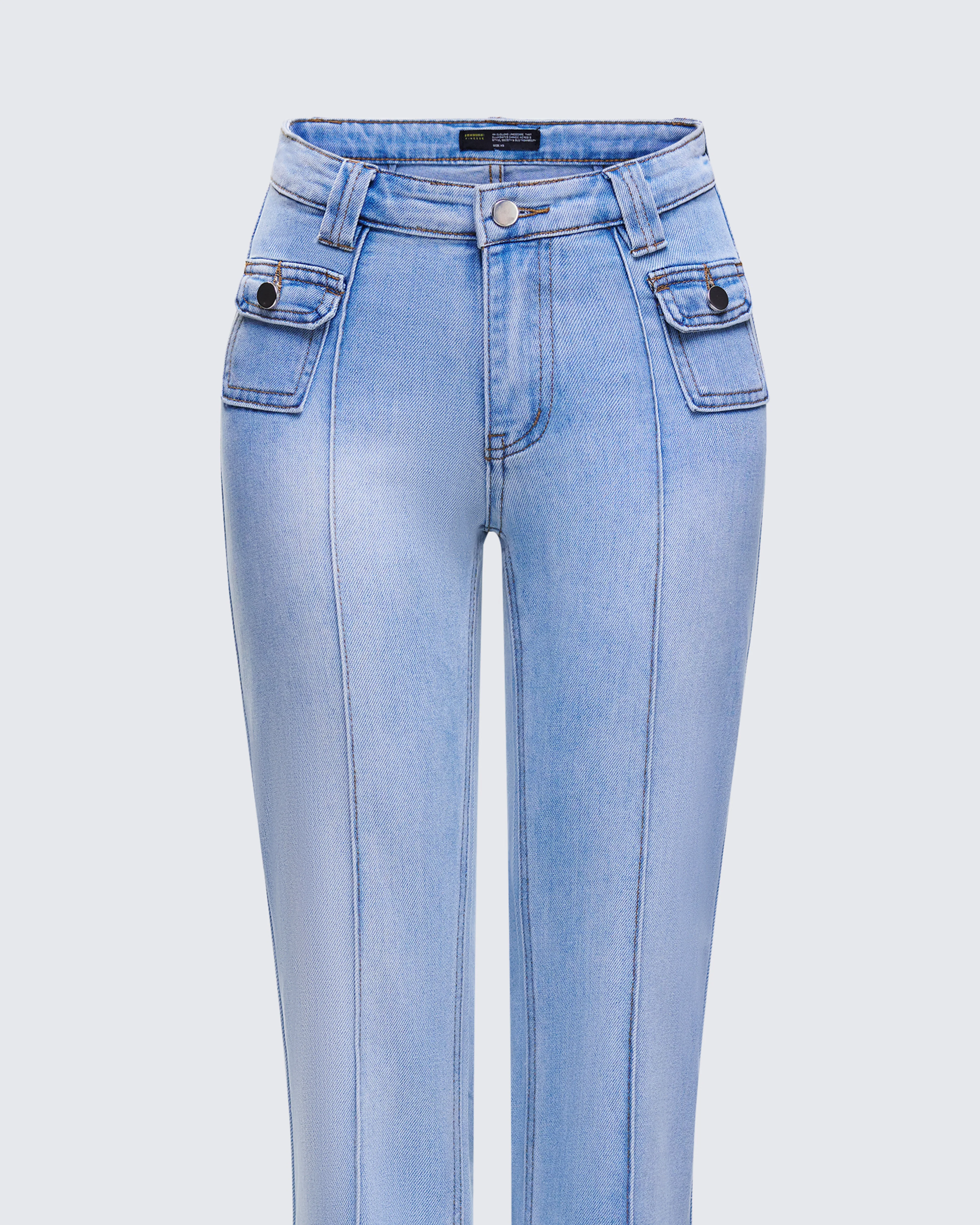 Christie Blue Mid Rise Jeans - Image 8
