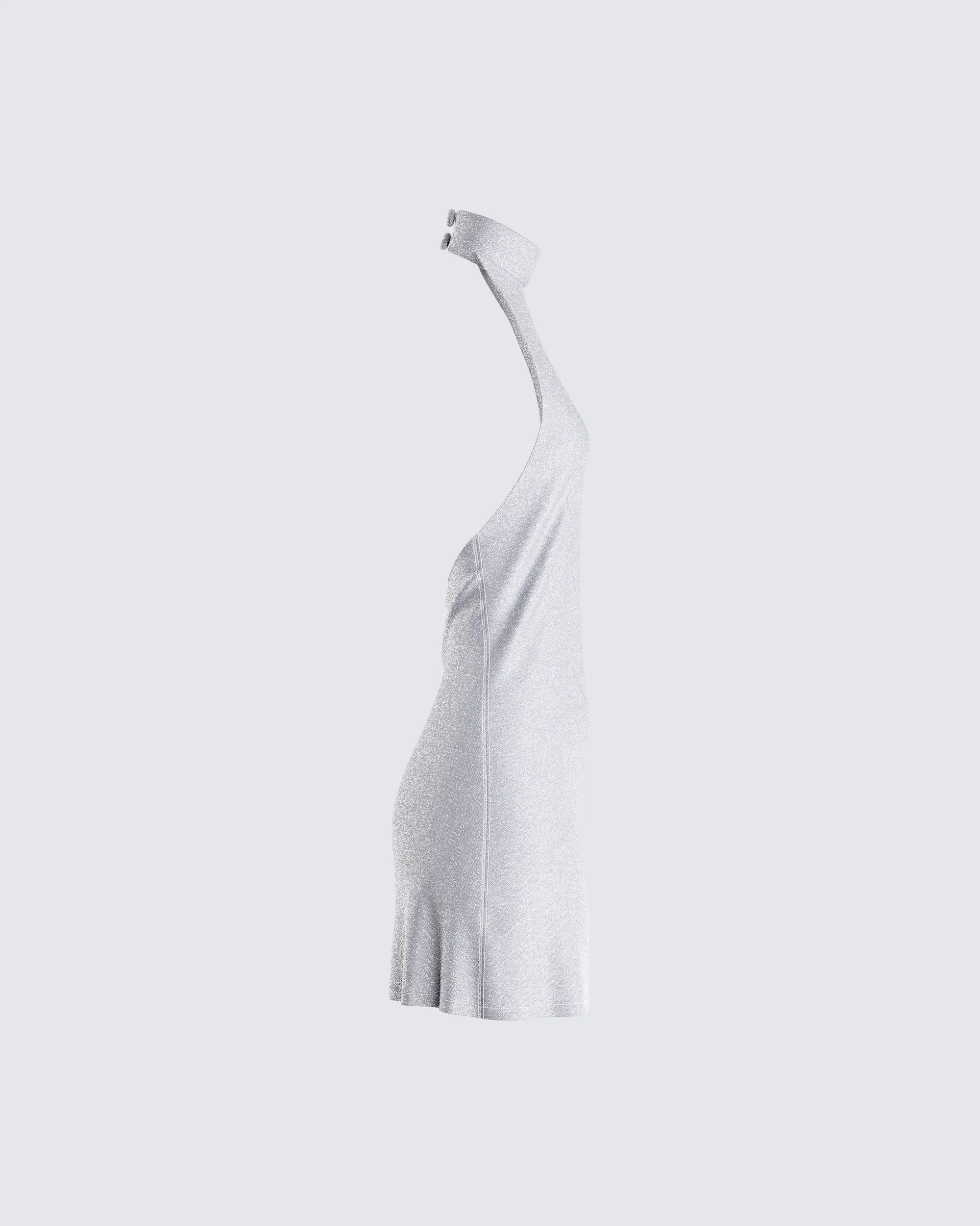 Cinder Grey Halter Mini Dress - Image 2