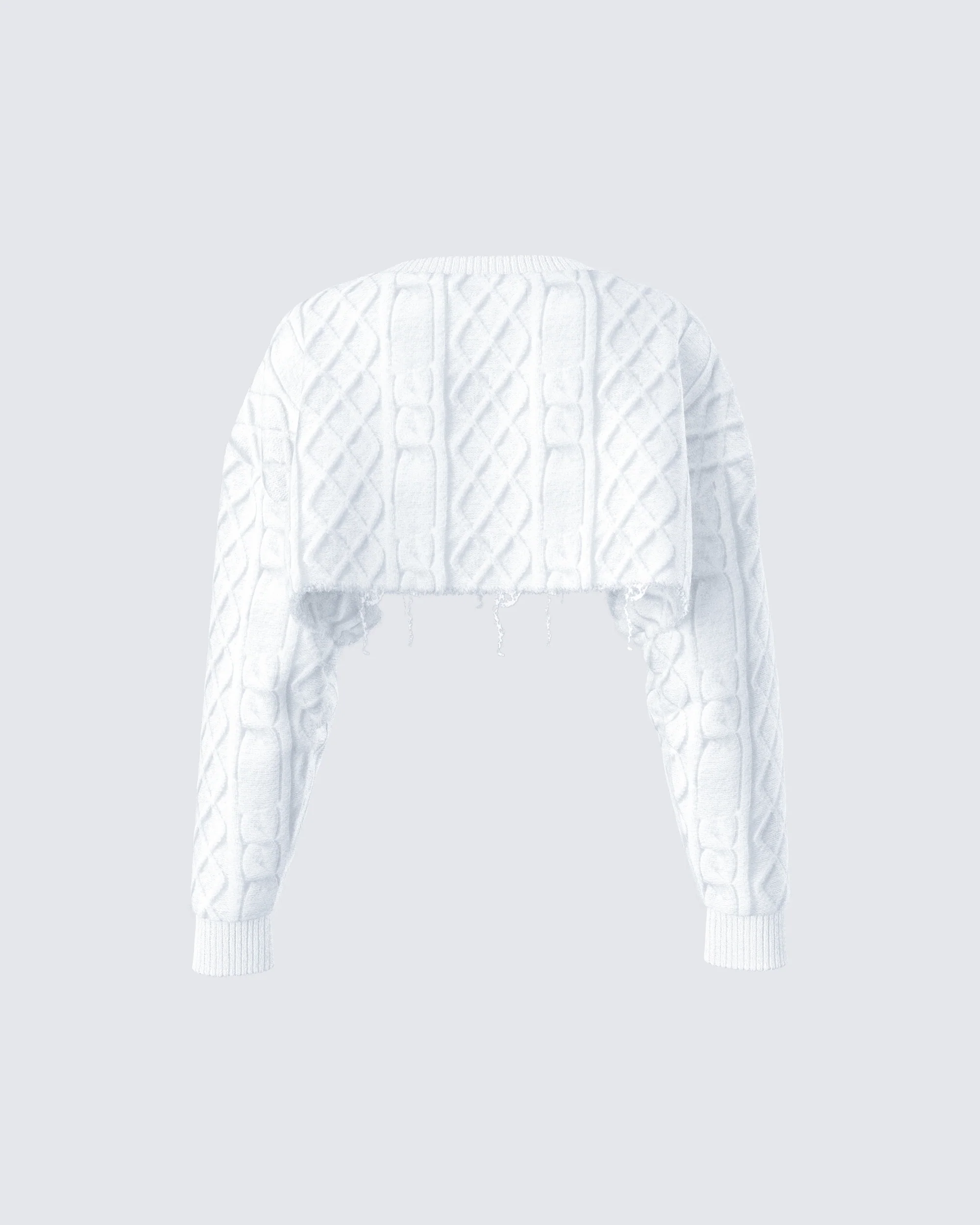 Claire Ivory Distressed Sweater - Image 3