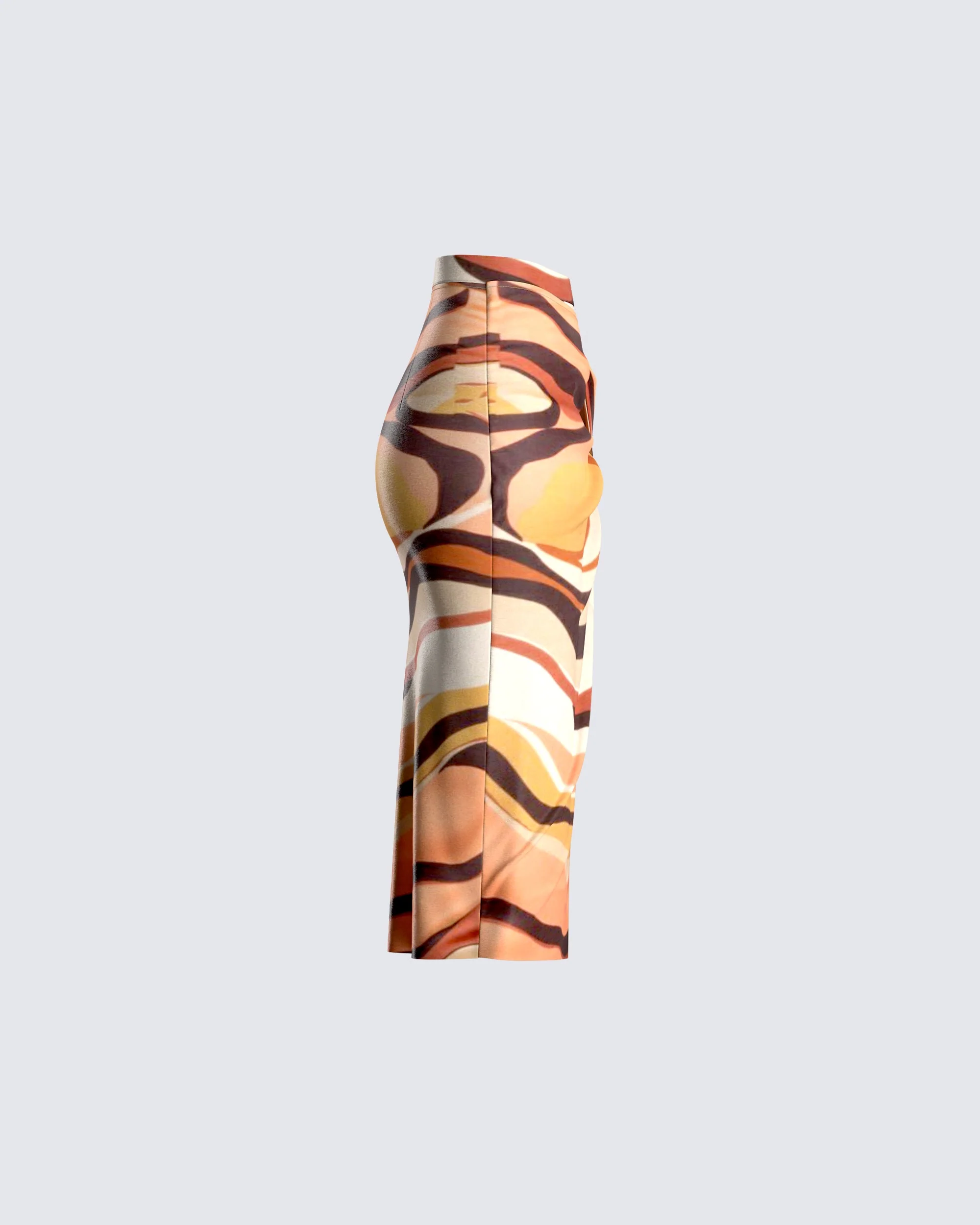 Coen Abstract Print Midi Skirt - Image 2