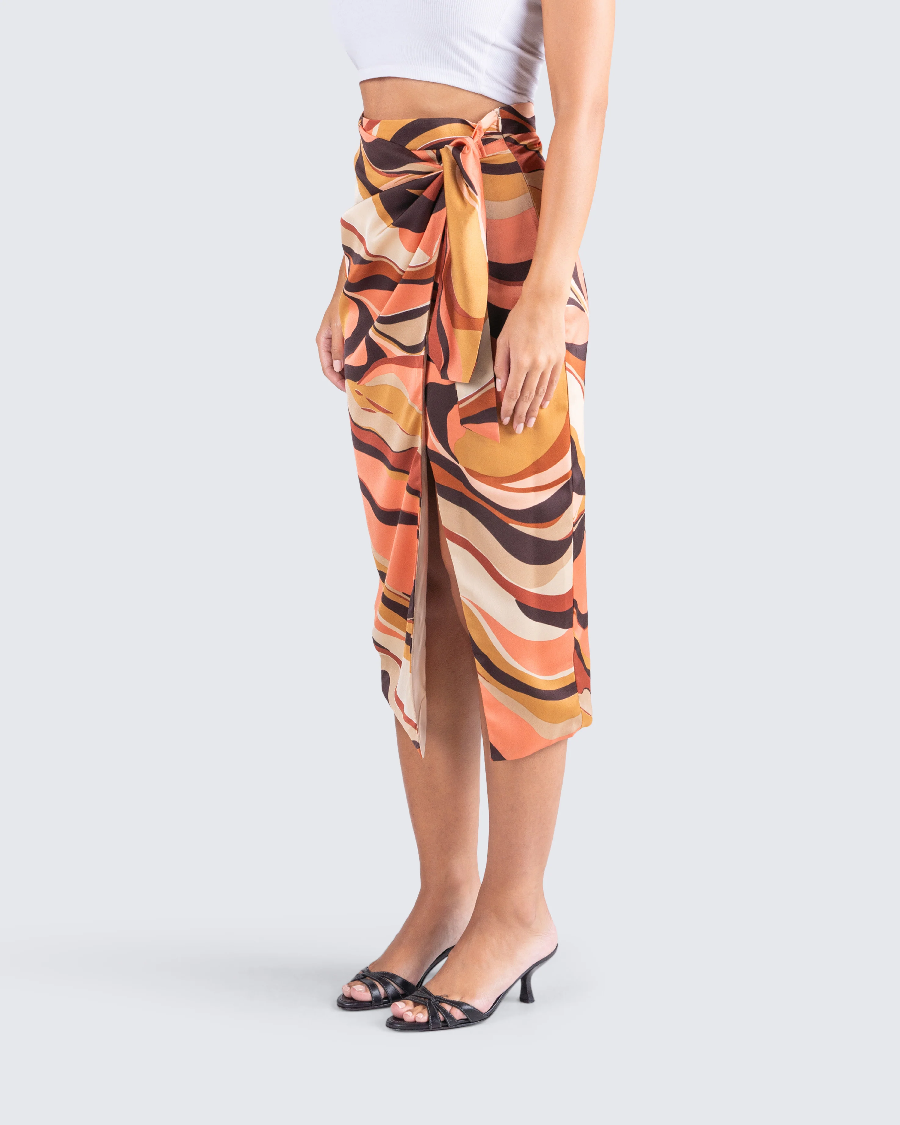 Coen Abstract Print Midi Skirt - Image 5
