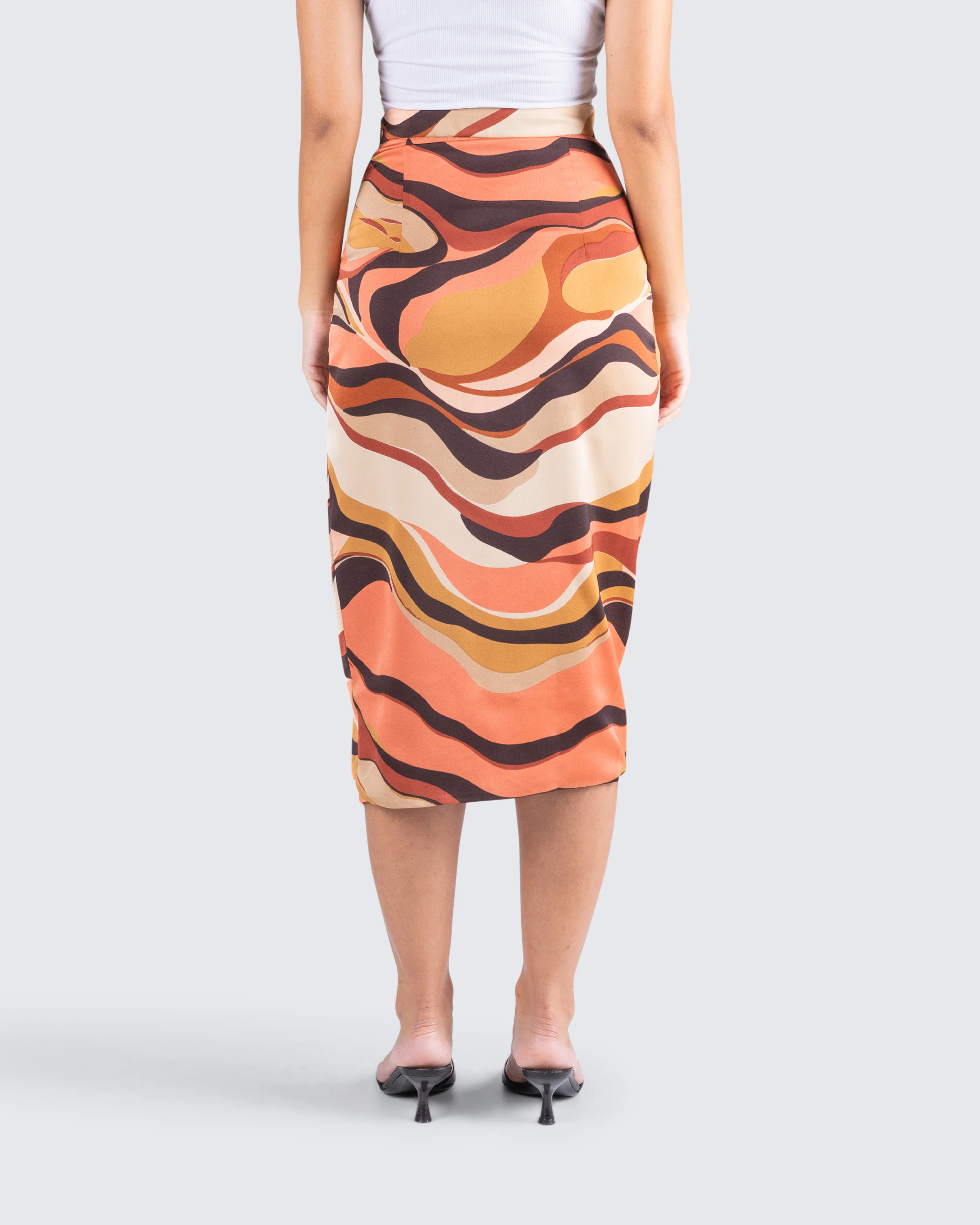 Coen Abstract Print Midi Skirt - Image 7