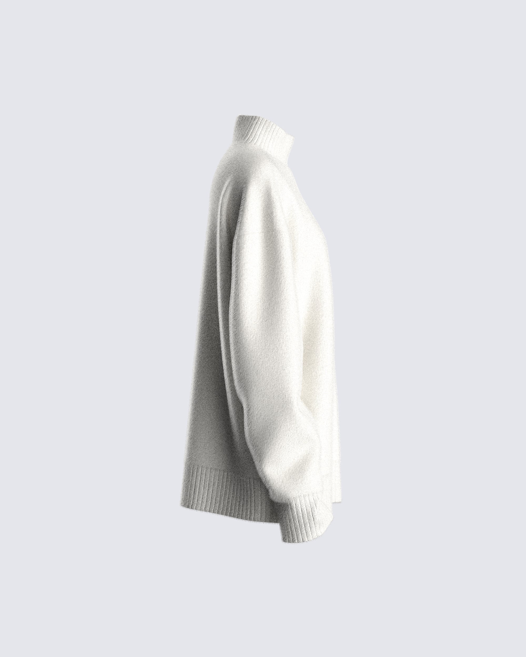 Conner Ivory Sweater Knit Top - Image 2