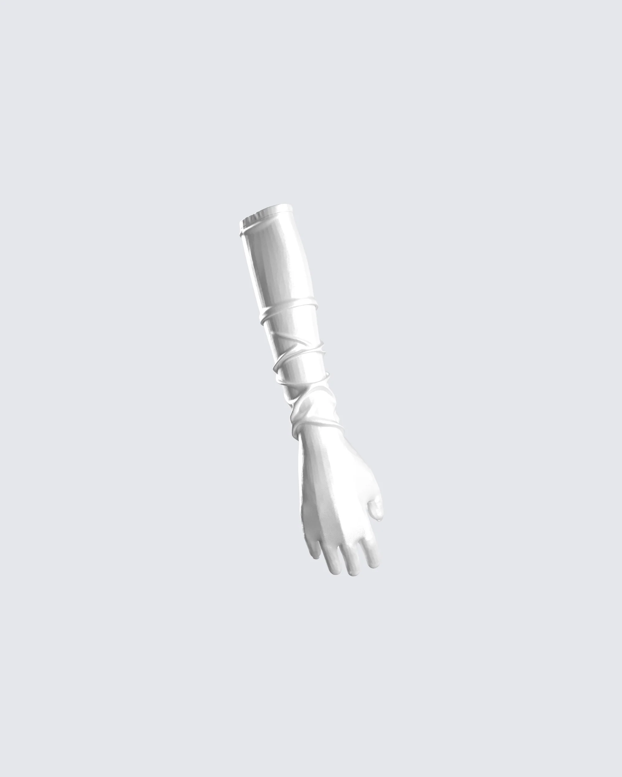 Connie White Satin Gloves - Image 2